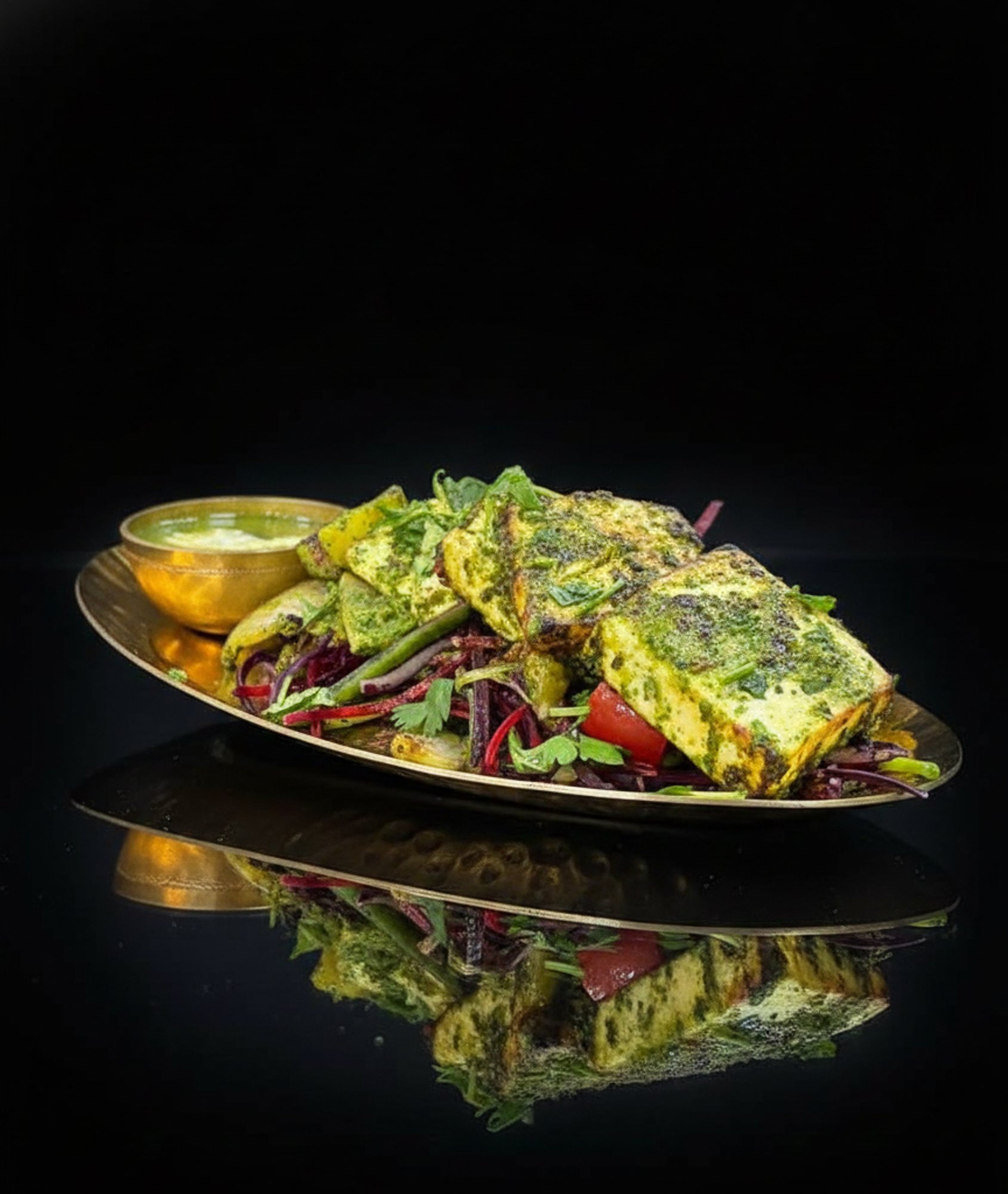 Coriander Pesto Paneer Tikka