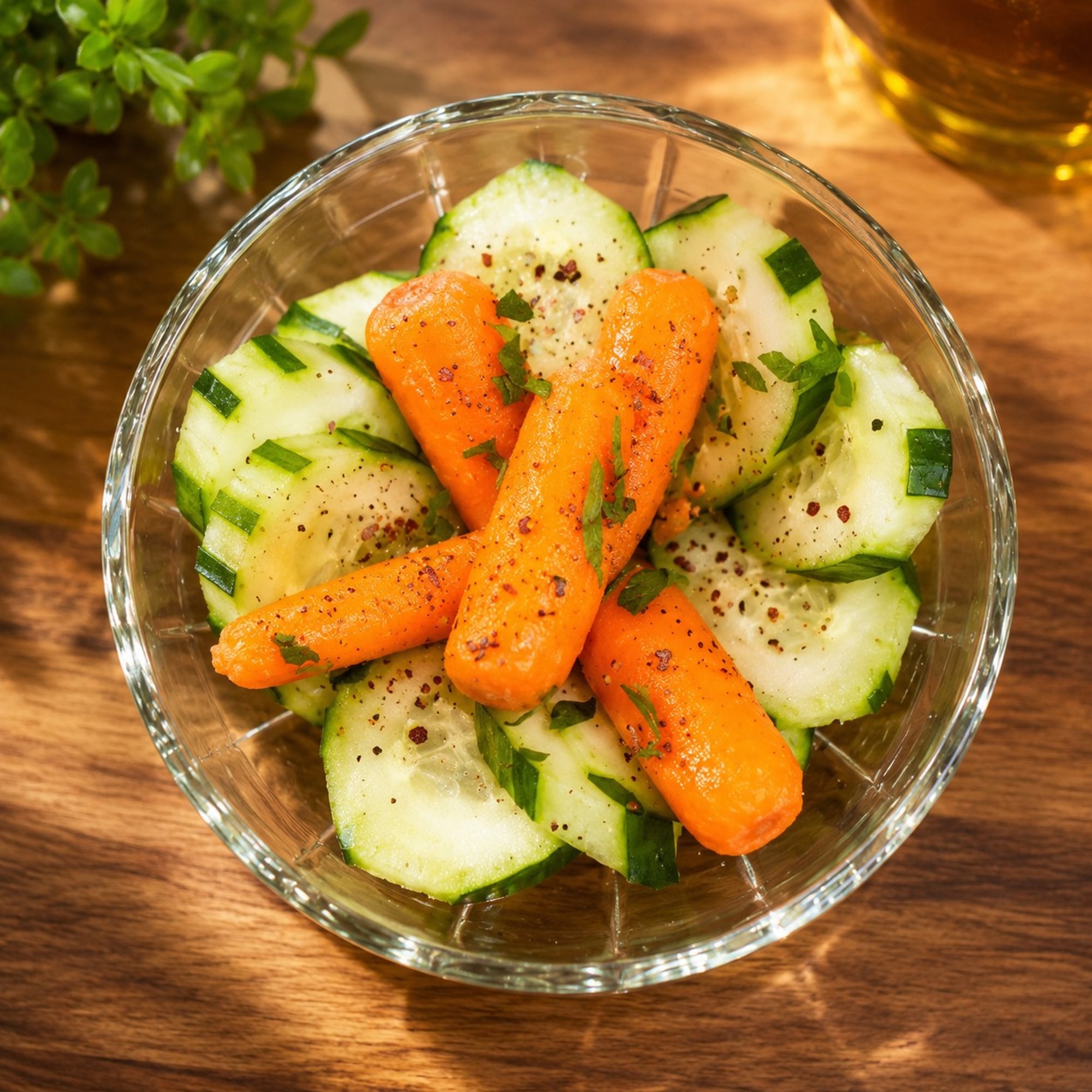 Sliced Cucumber & Baby Carrots