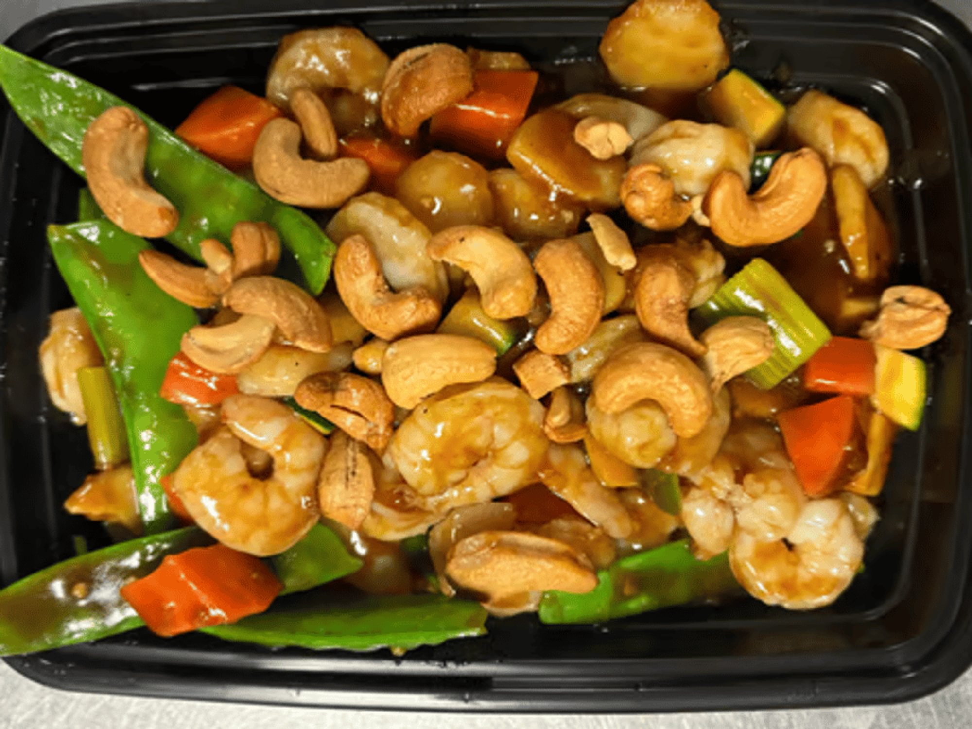 S7. Cashew Shrimp with Snow Peas