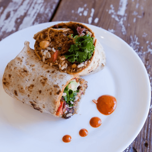 Vegan Lentil & Quinoa Burrito (Vegan & Gluten Free Option)