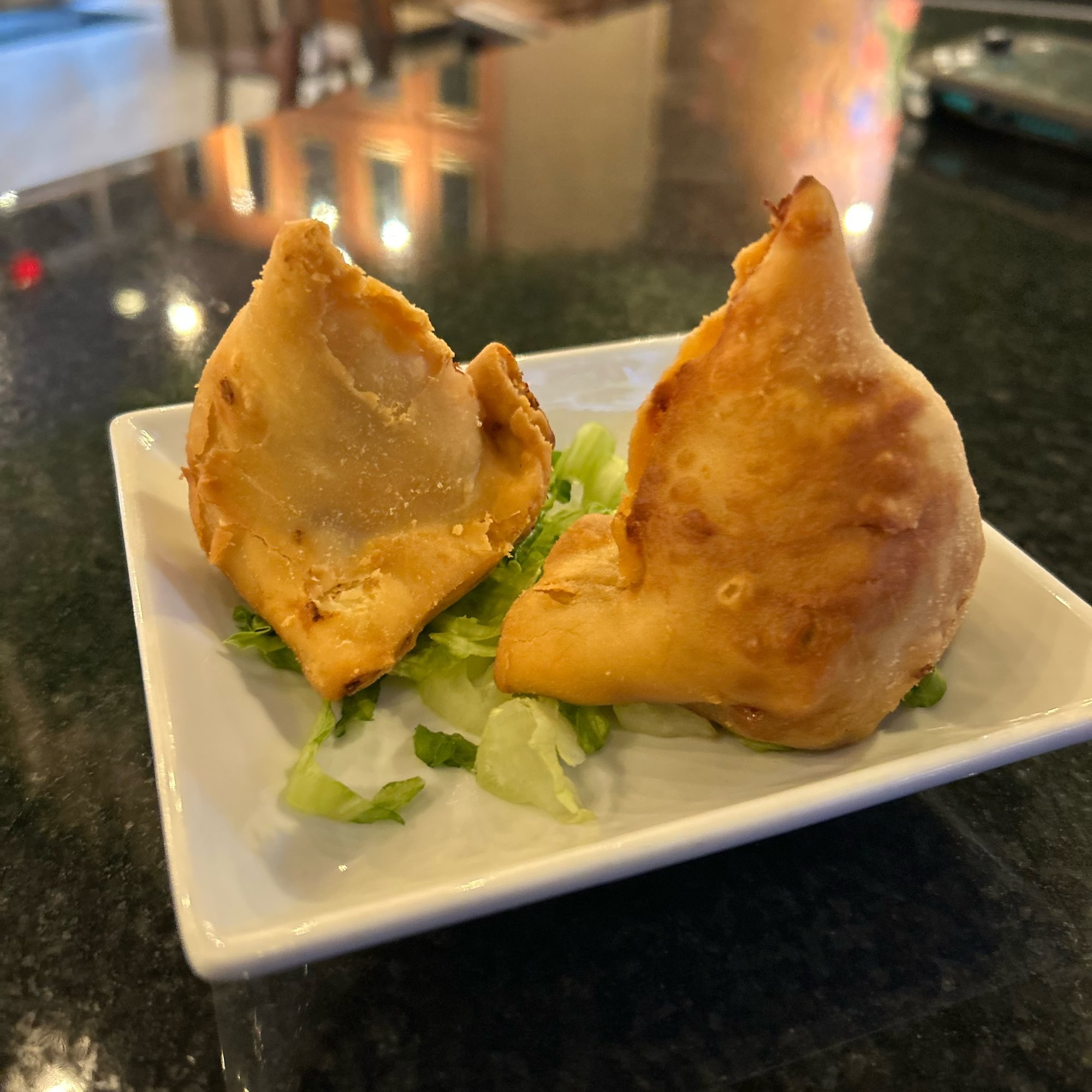 Vegetable Samosa Plate