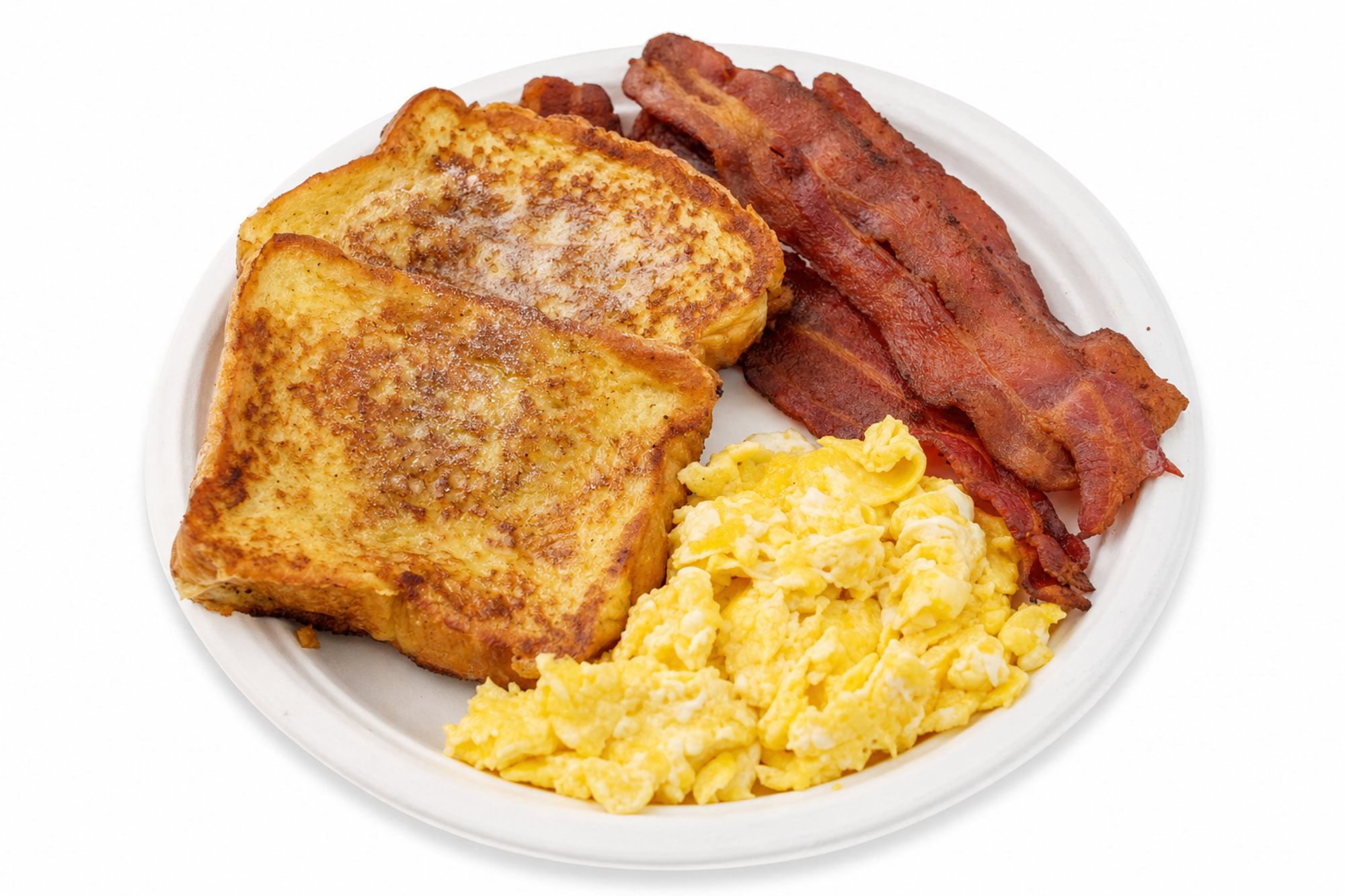French Toast, Eggs and Beef Bacon Platter