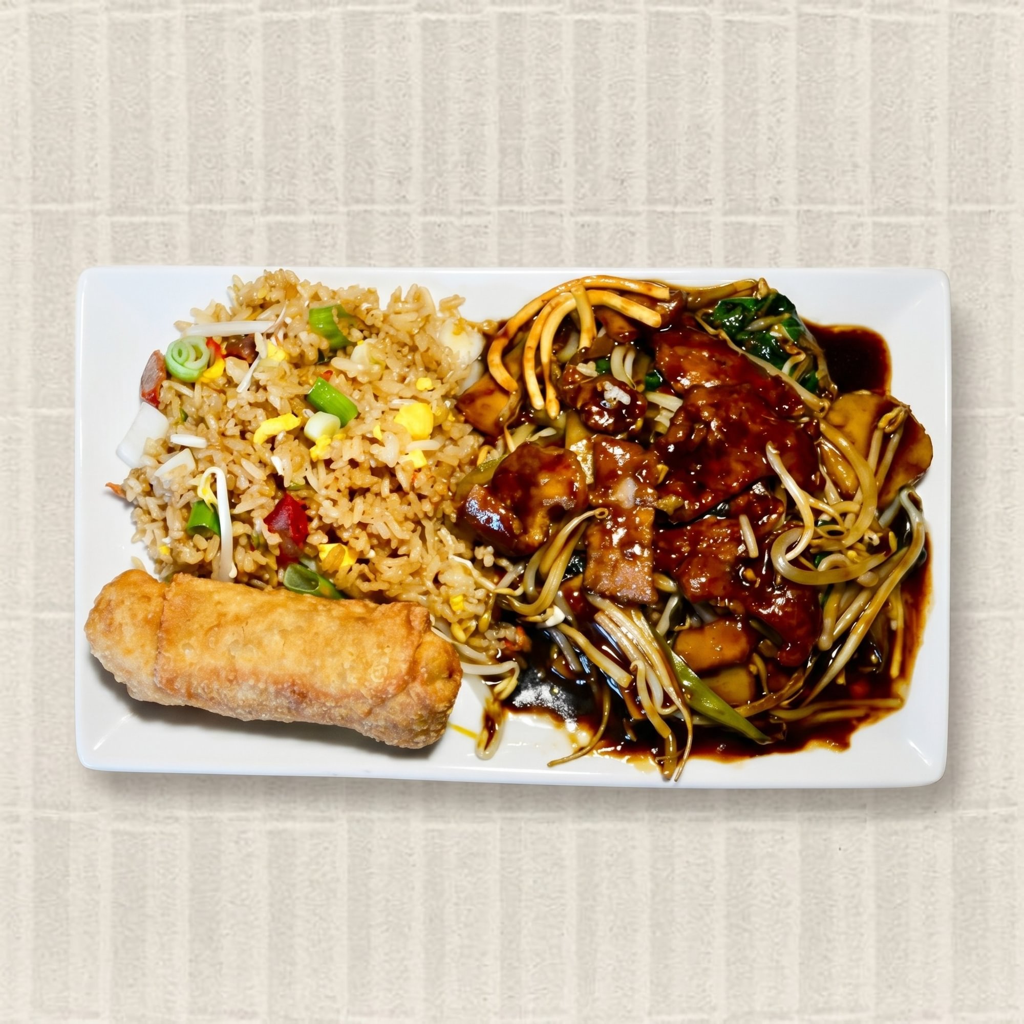 3. Beef Chow Mein Platter