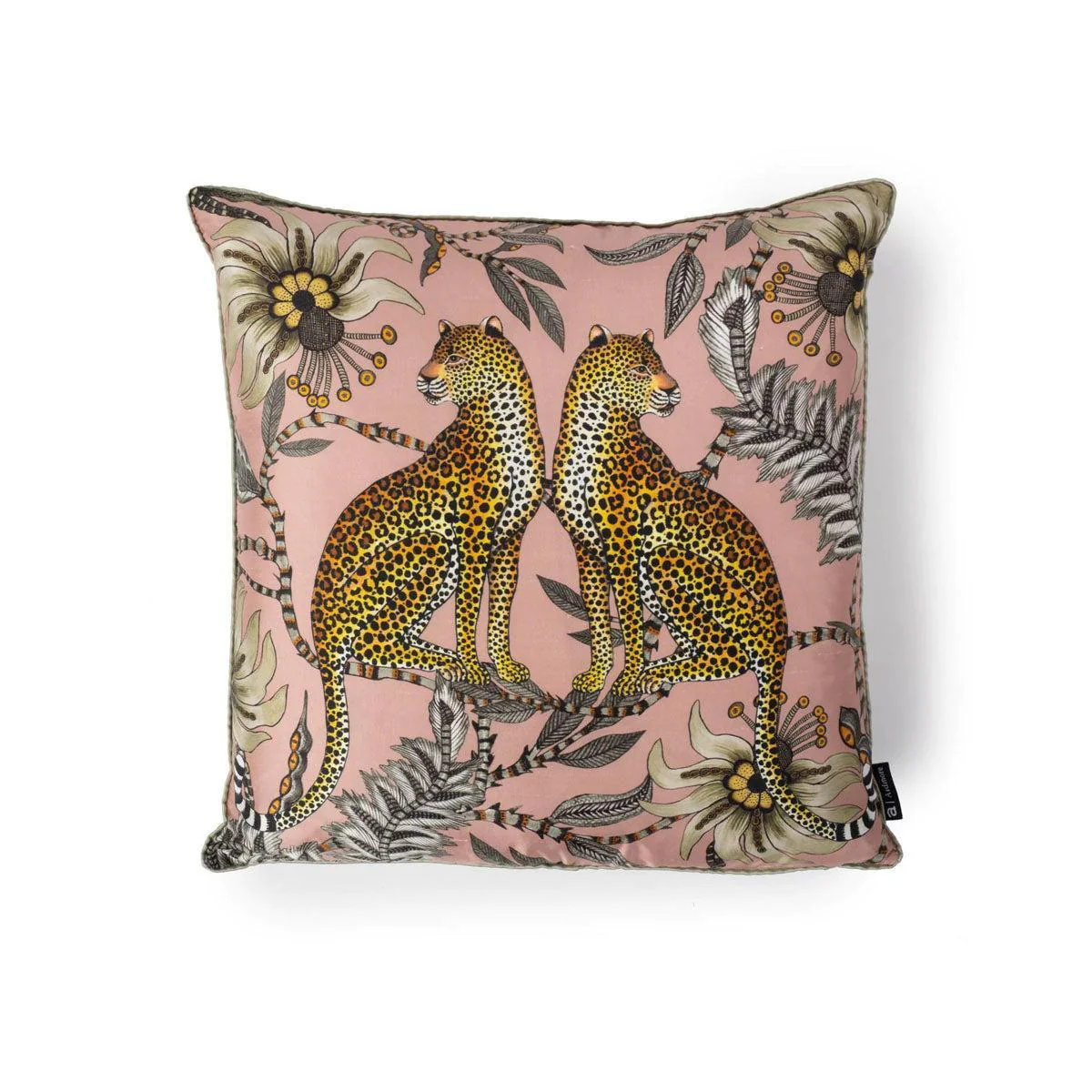 Ardmore Design - Lovebird Leopards Silk Pillow