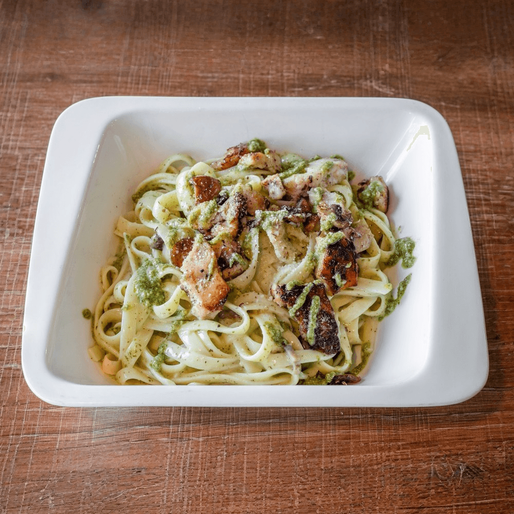Fresh Chicken Pesto Fettuccine