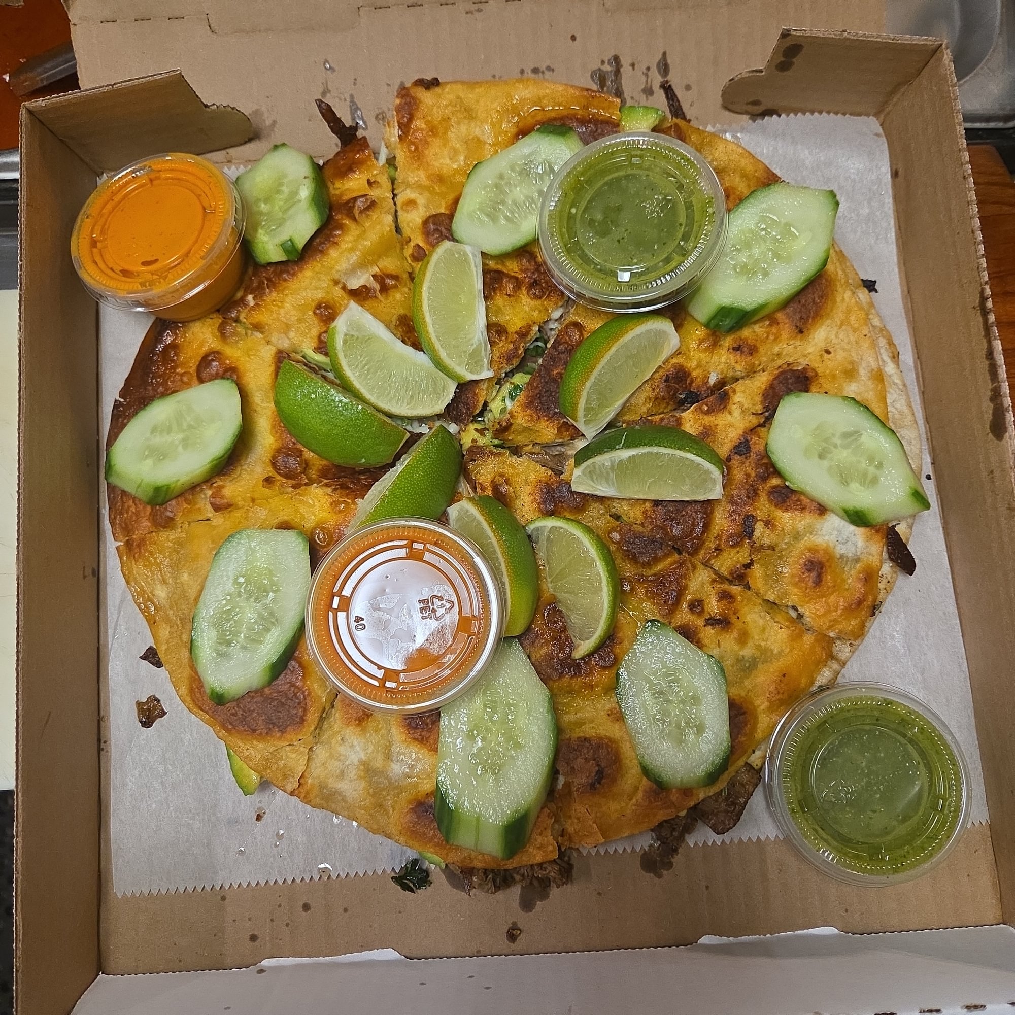 Birria Tortilla Pizza
