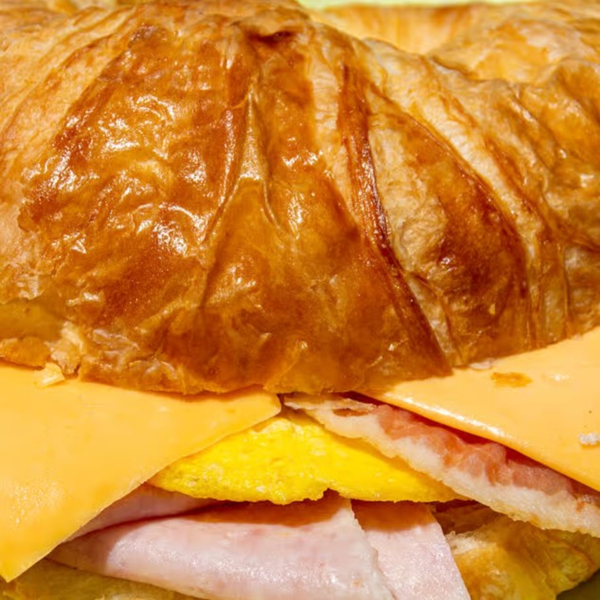 Croissant with Ham, Egg, Cheese and Mayo