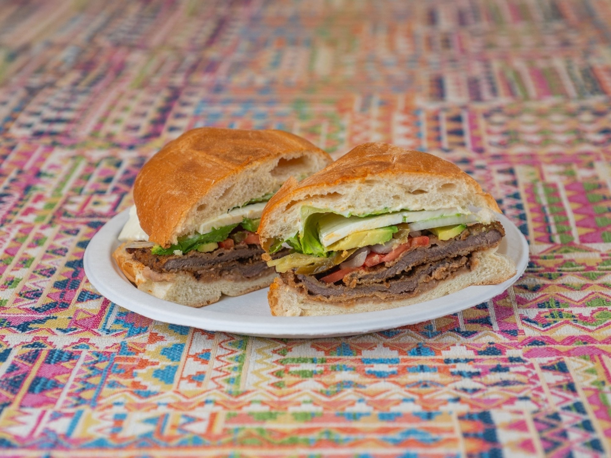 Torta de MILANESA DE RES (BREADED STEAK)