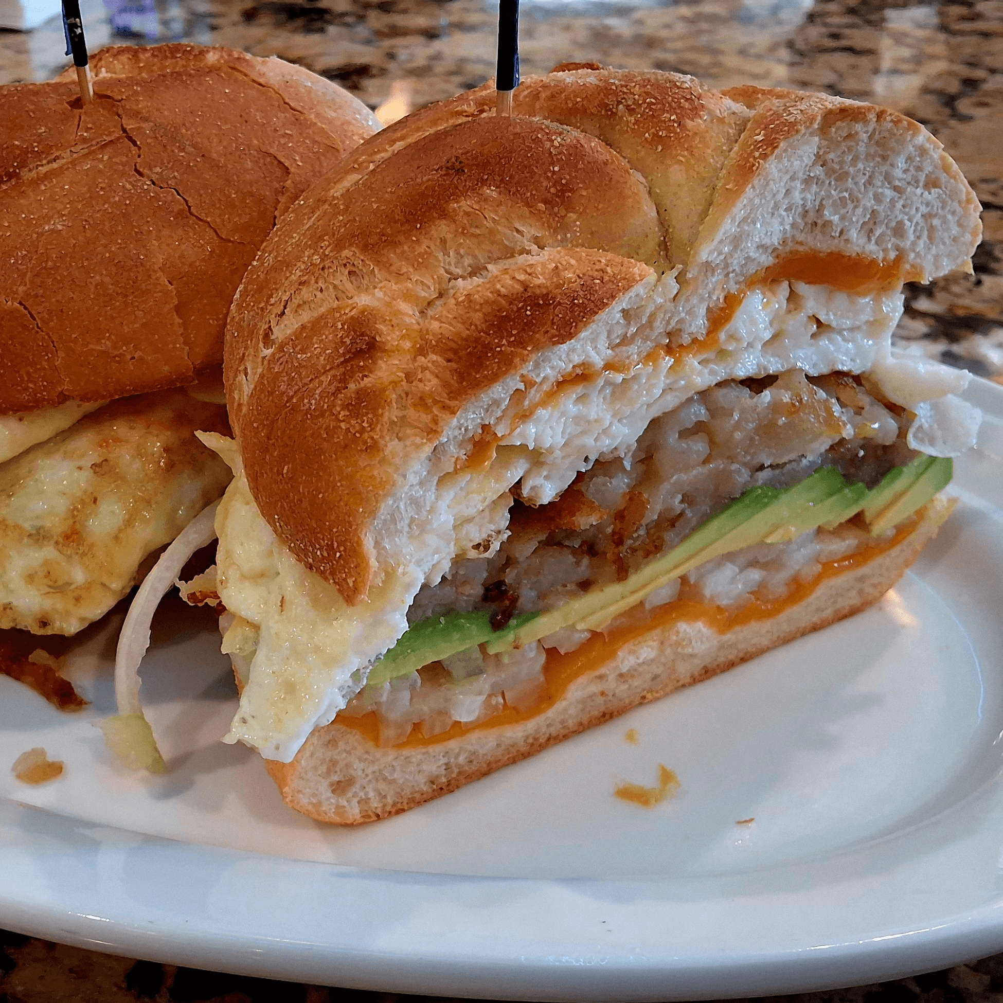 Potato and Egg Sandwich