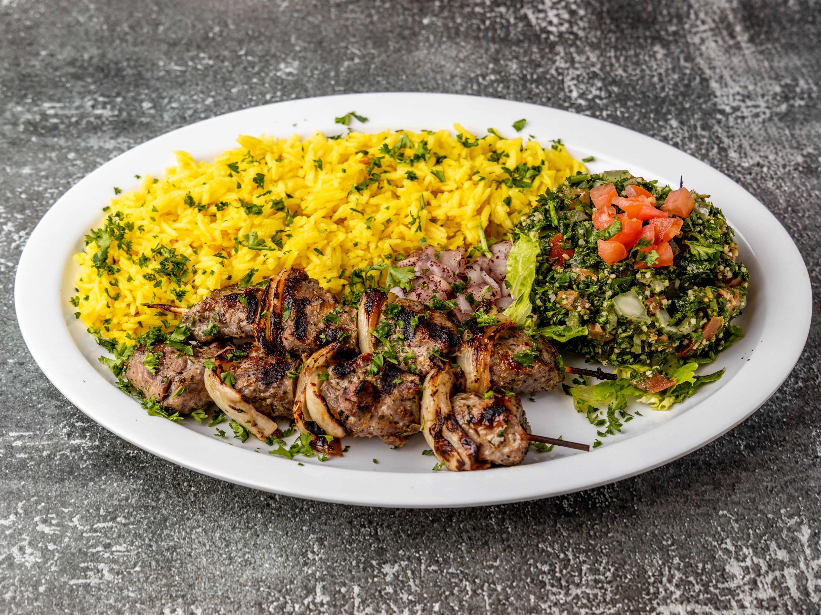 Lamb Kabob Platter