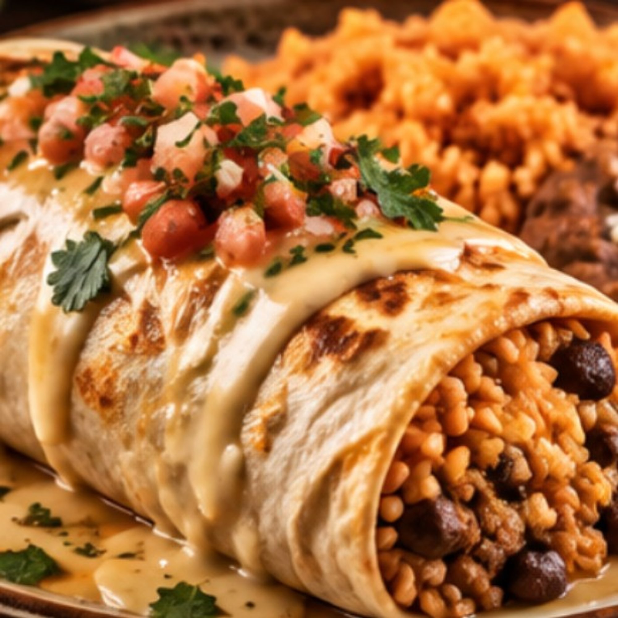 Burrito, Rice and Beans