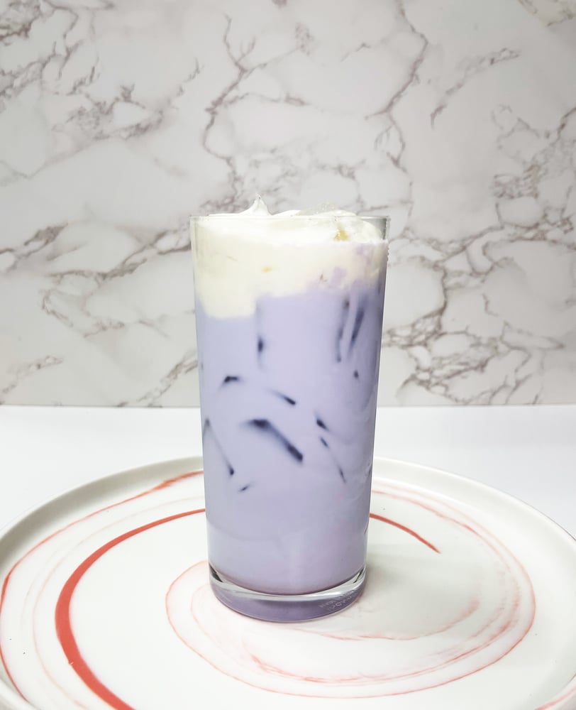 Taro Latte w/sweet cream