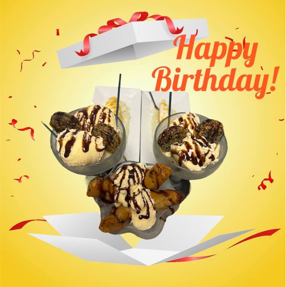 Fried Banana with Ice-Cream