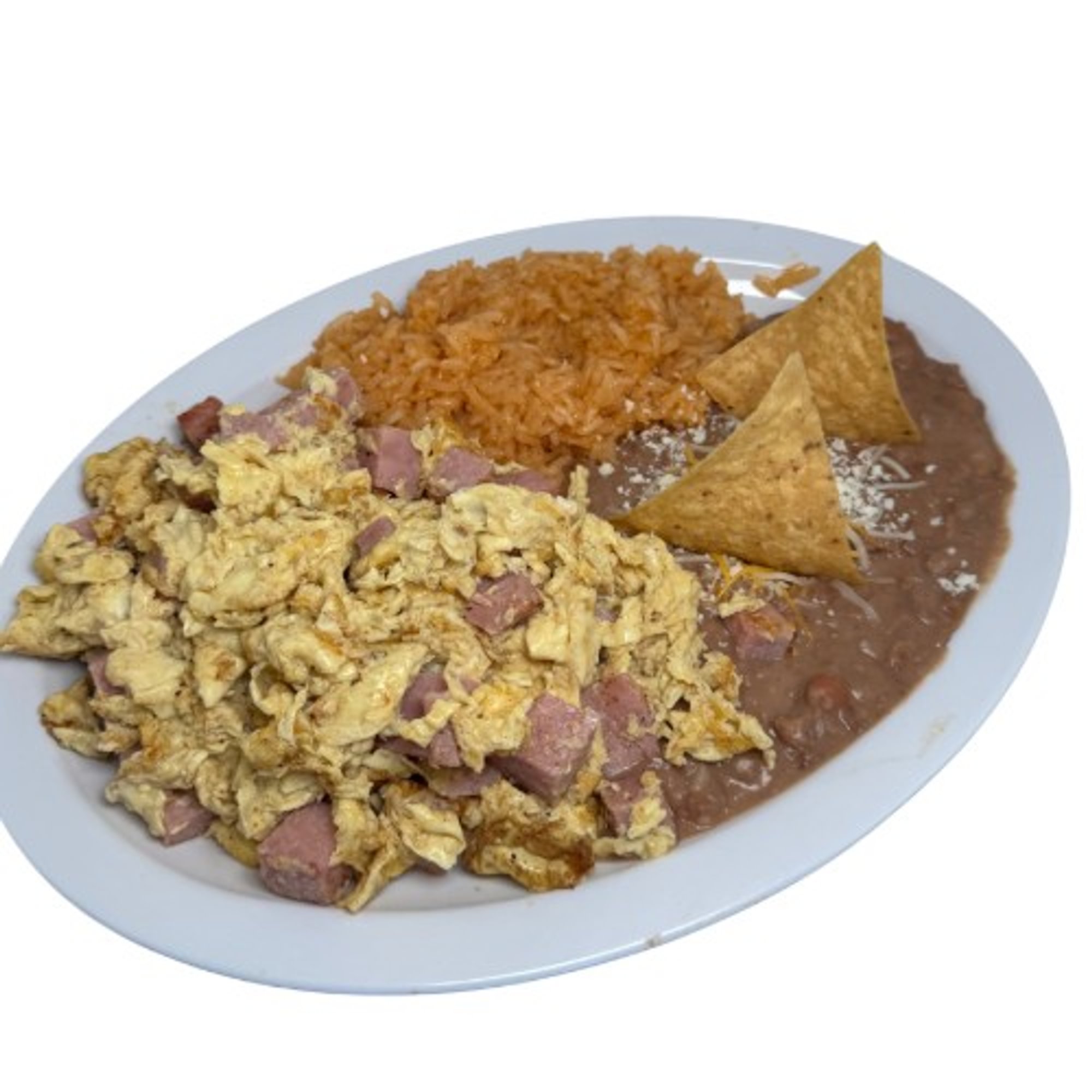 Huevos con jamon plate