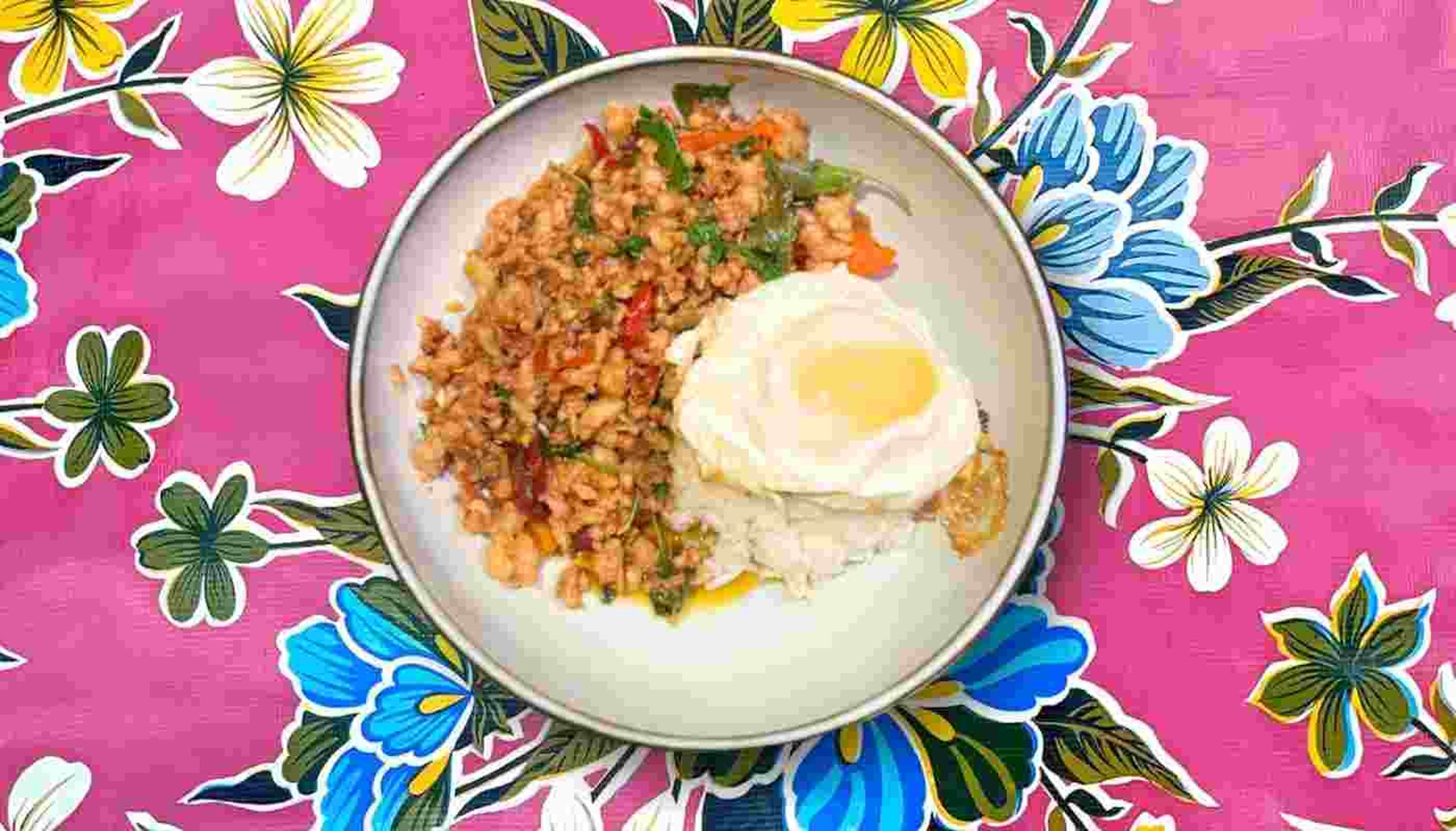 Pad Ka prow Rice bowl