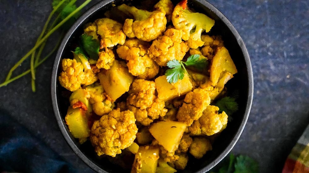 Ayurvedic Potato Cauliflower with Cumin and Tumeric