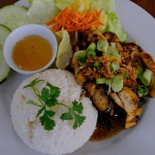 The Poulet Chicken Coconut Rice Platter