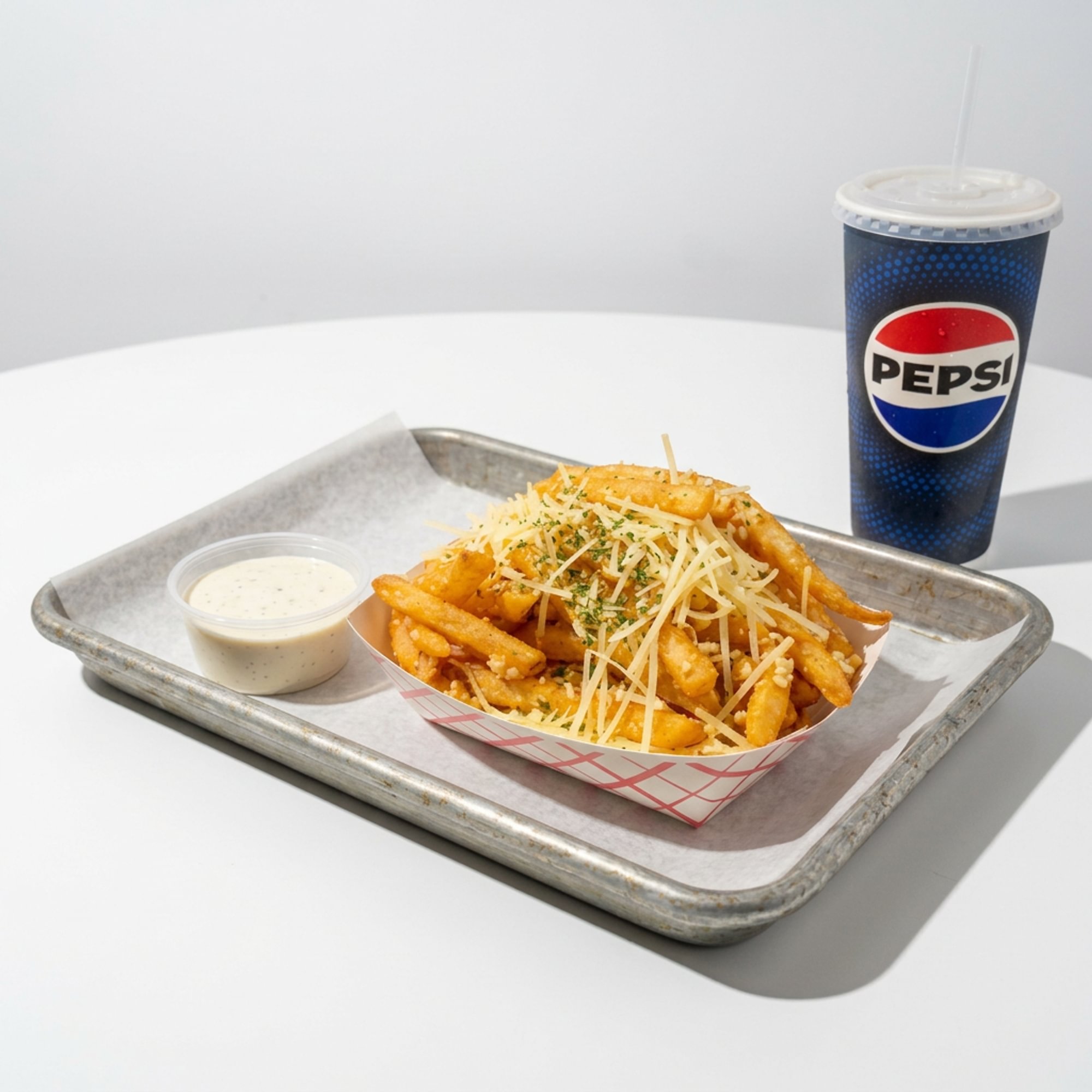 Garlic Fries and Drink