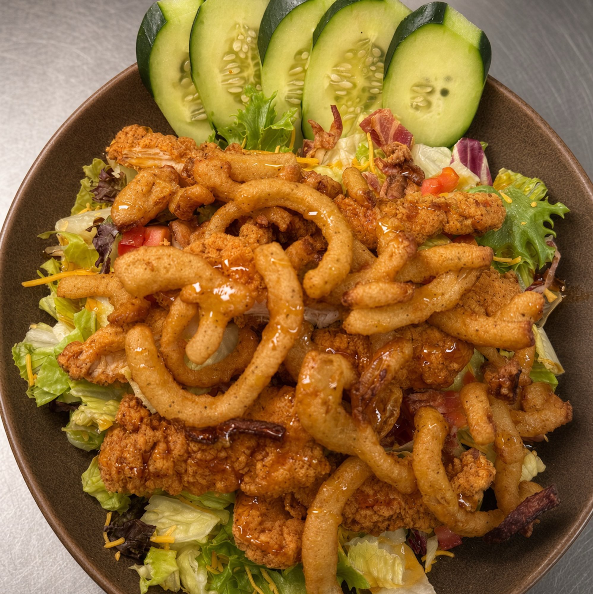 Hot Honey Crunch Salad