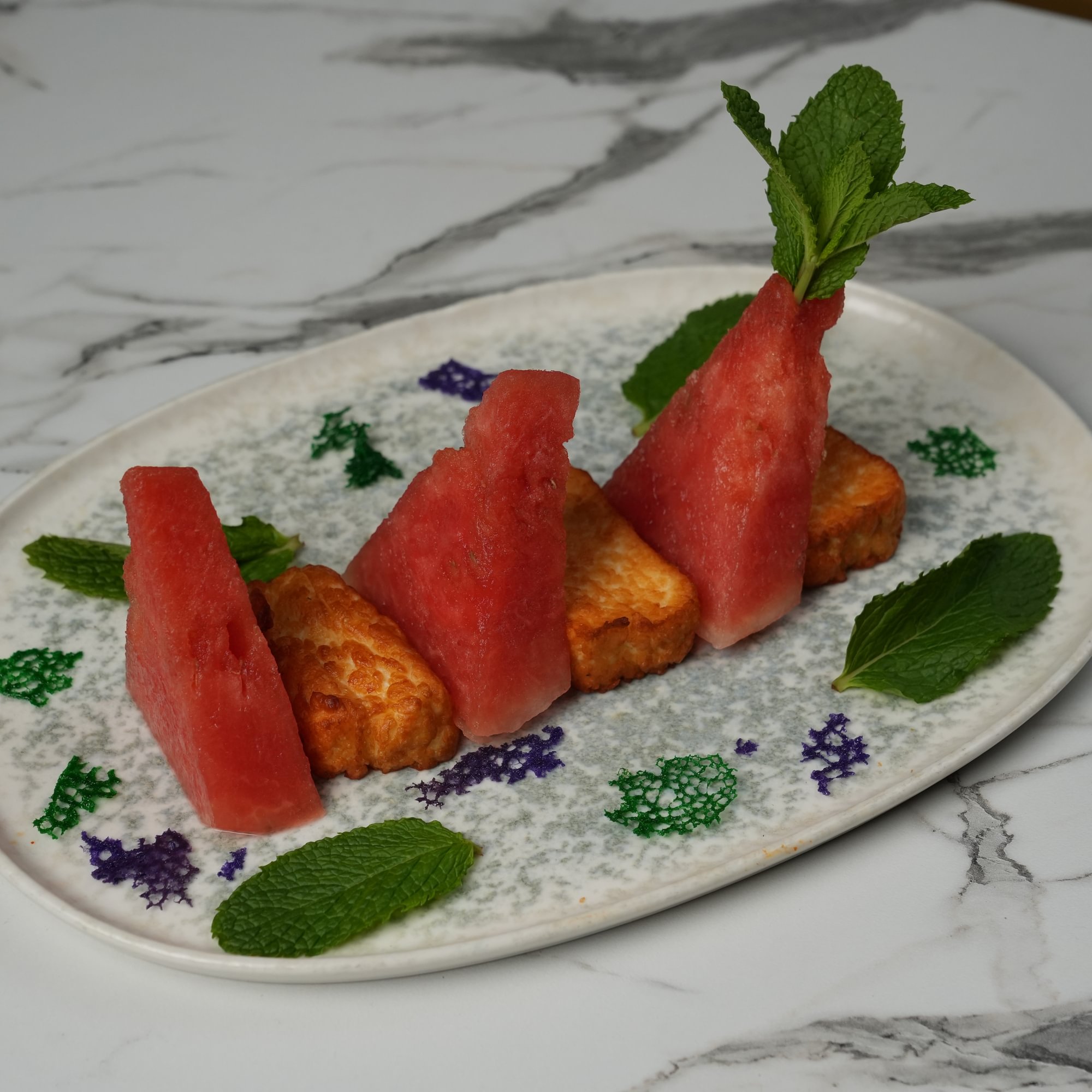 Grilled Halloumi and Watermelon