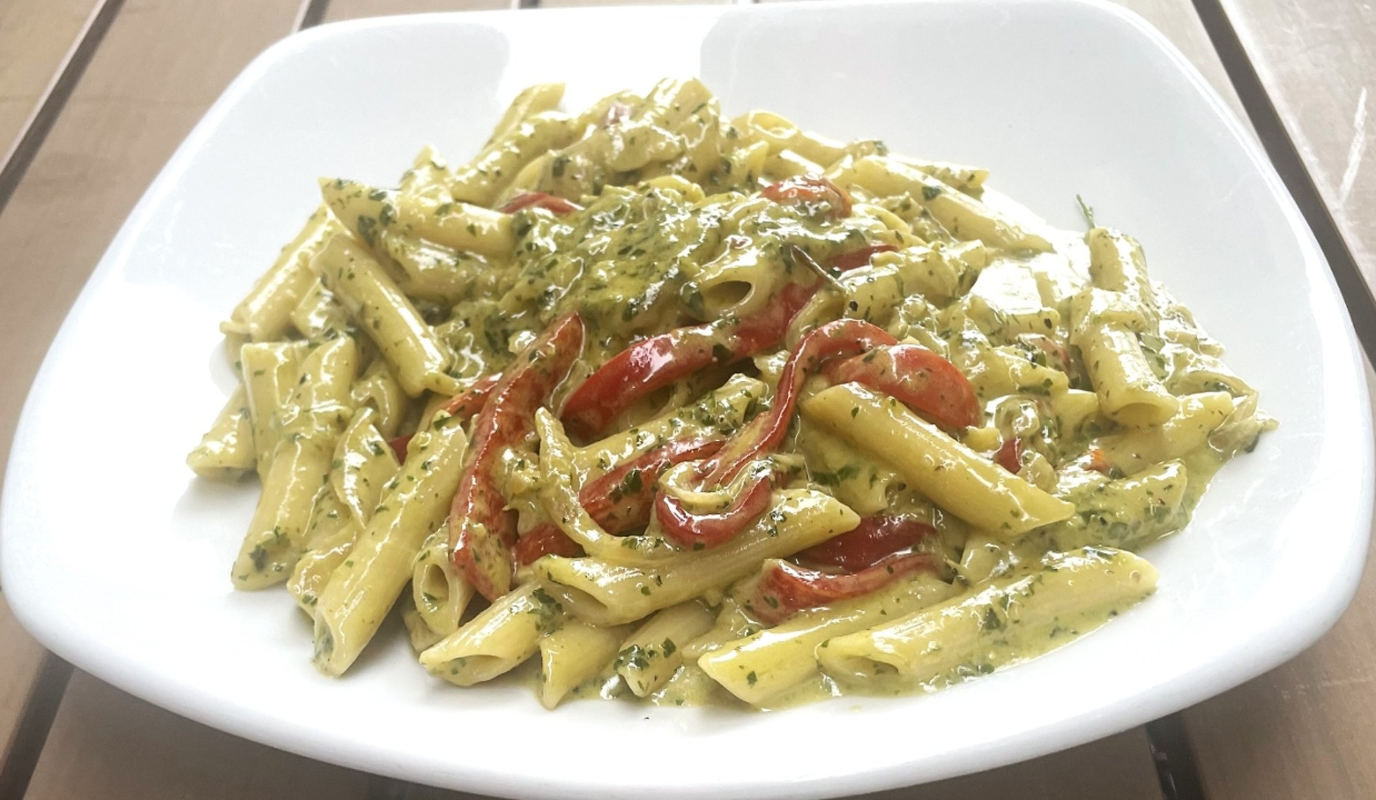 Penne Pesto Cream Sauce