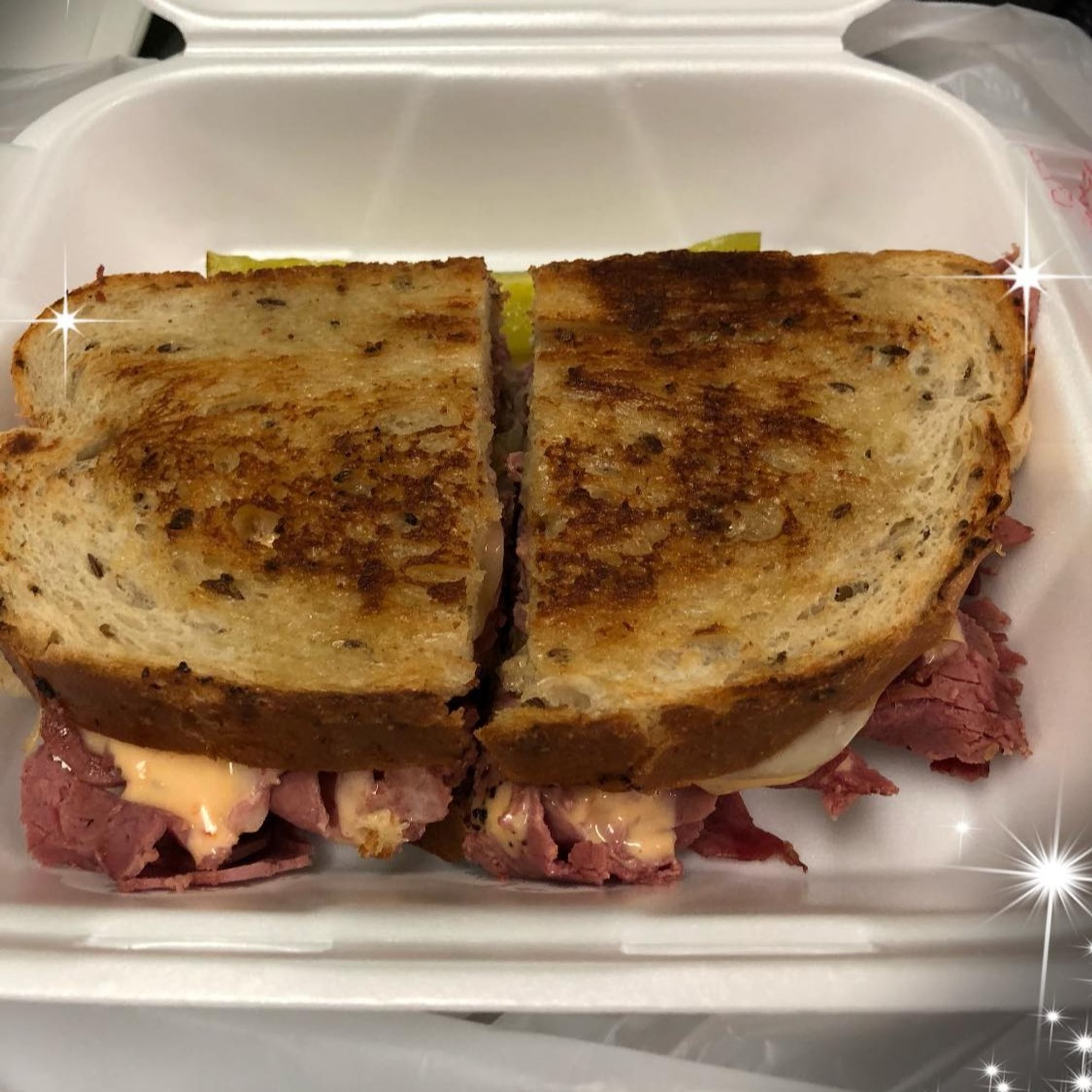 Reuben on Rye Sandwich