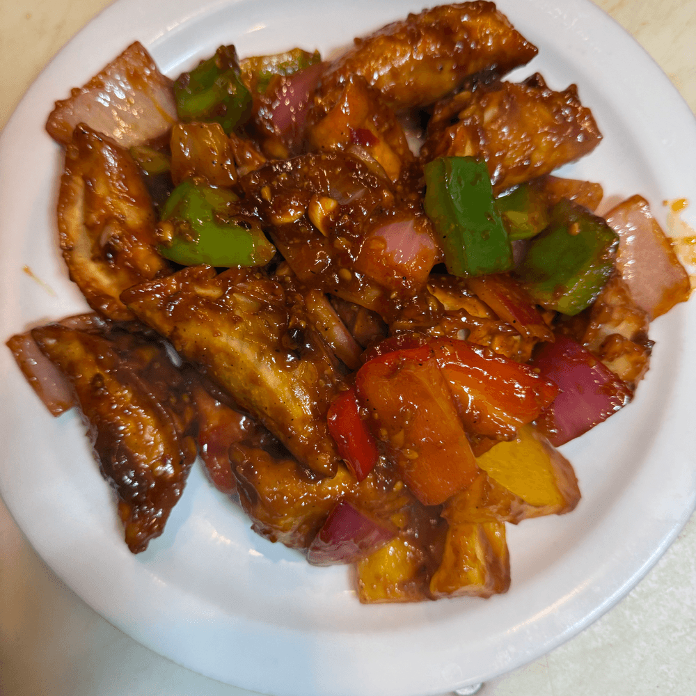 Chili Veg or Chicken Momos