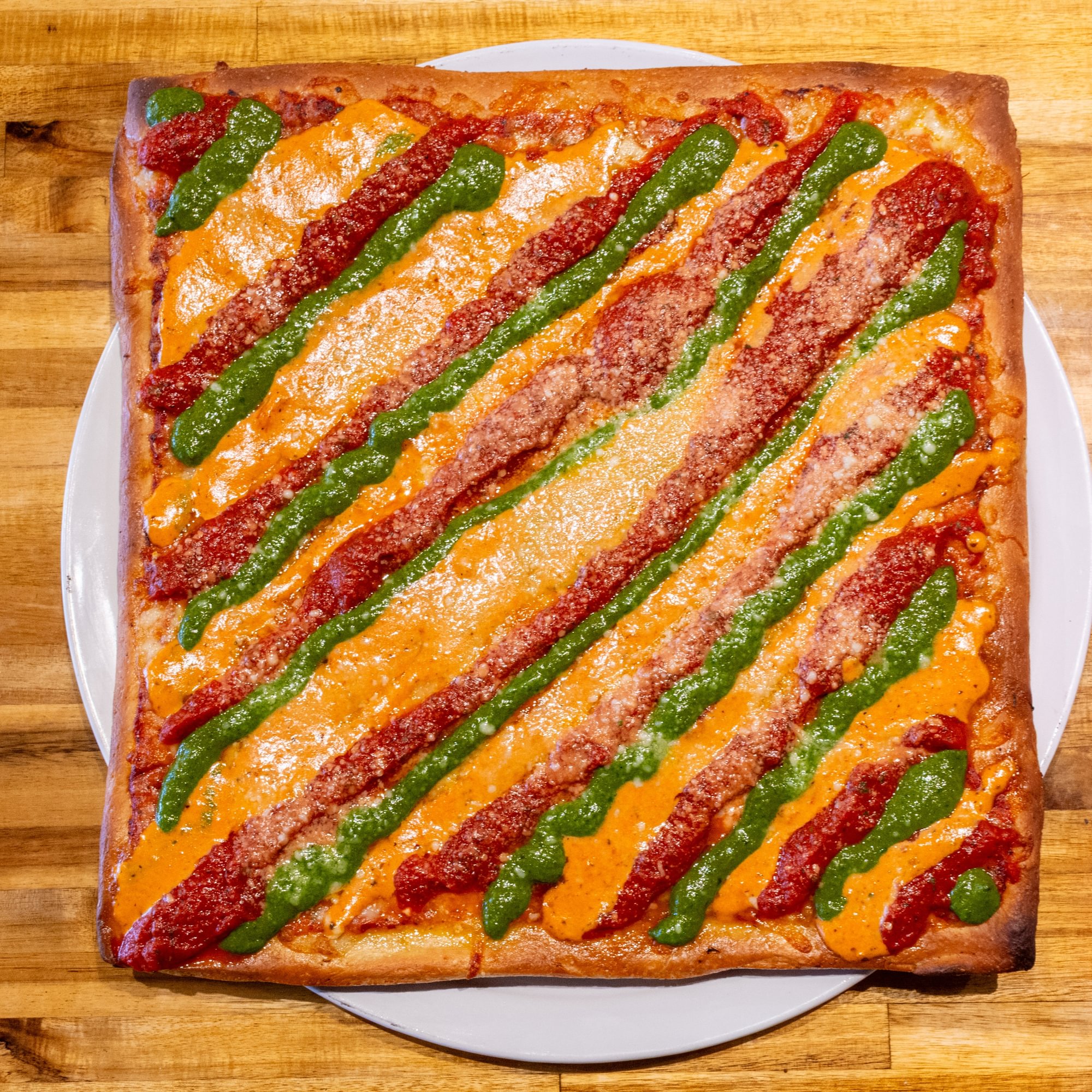 Tri Colore Sicilian Pizza