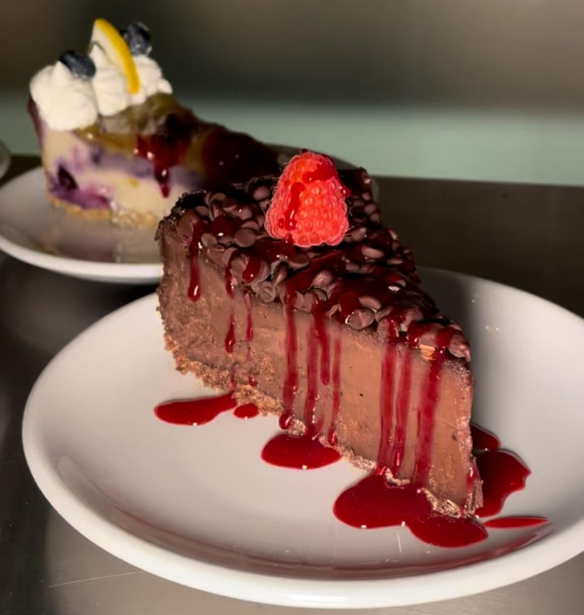 GF Dark Chocolate Raspberry CheeseCake