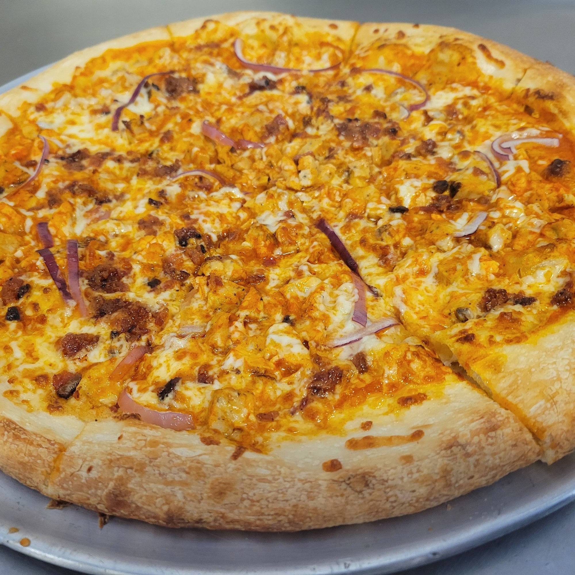The Super Buffalo Chicken Pizza