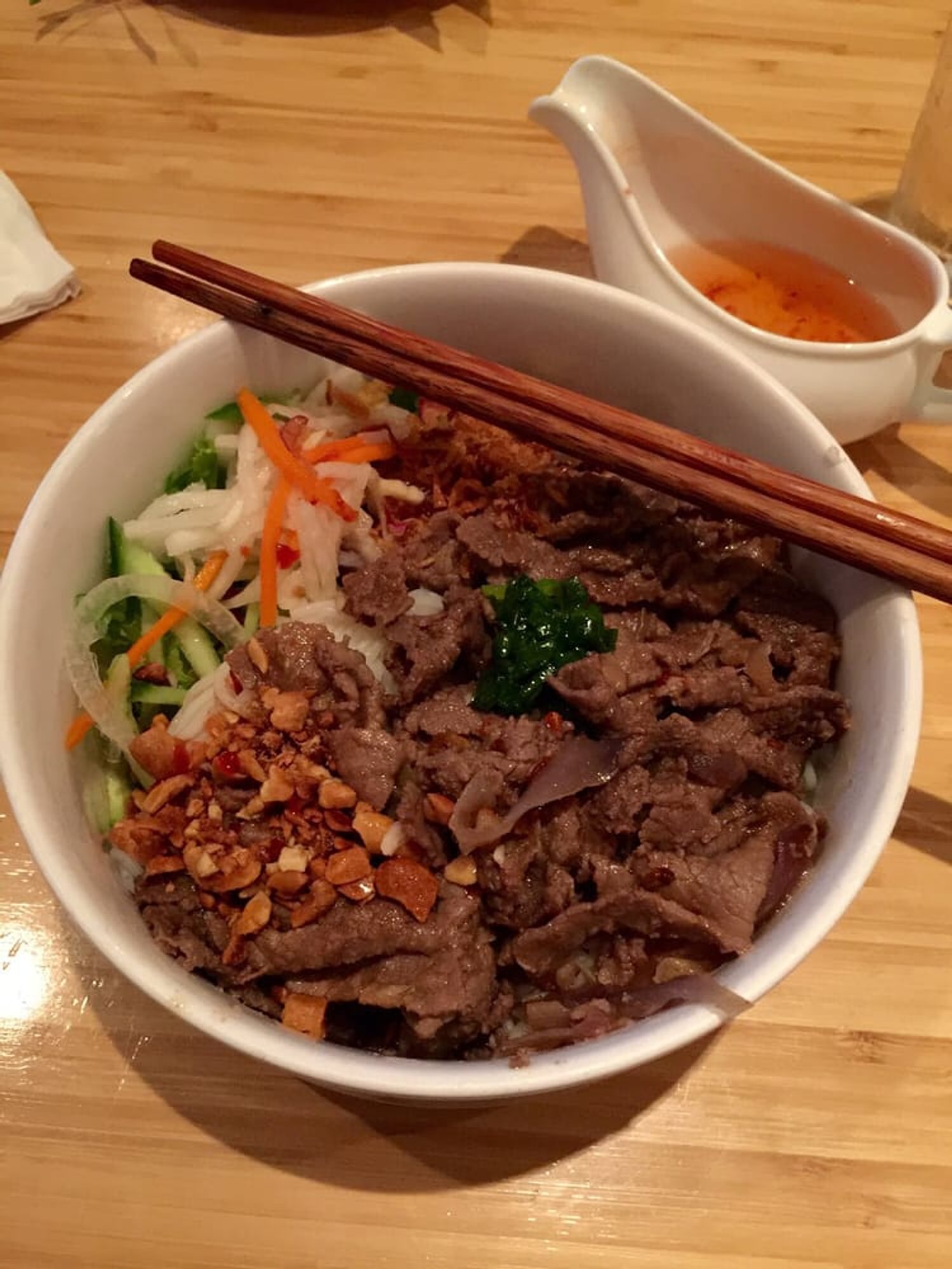 b. Sliced Beef Rice Vermicelli/Bún Bò Xào