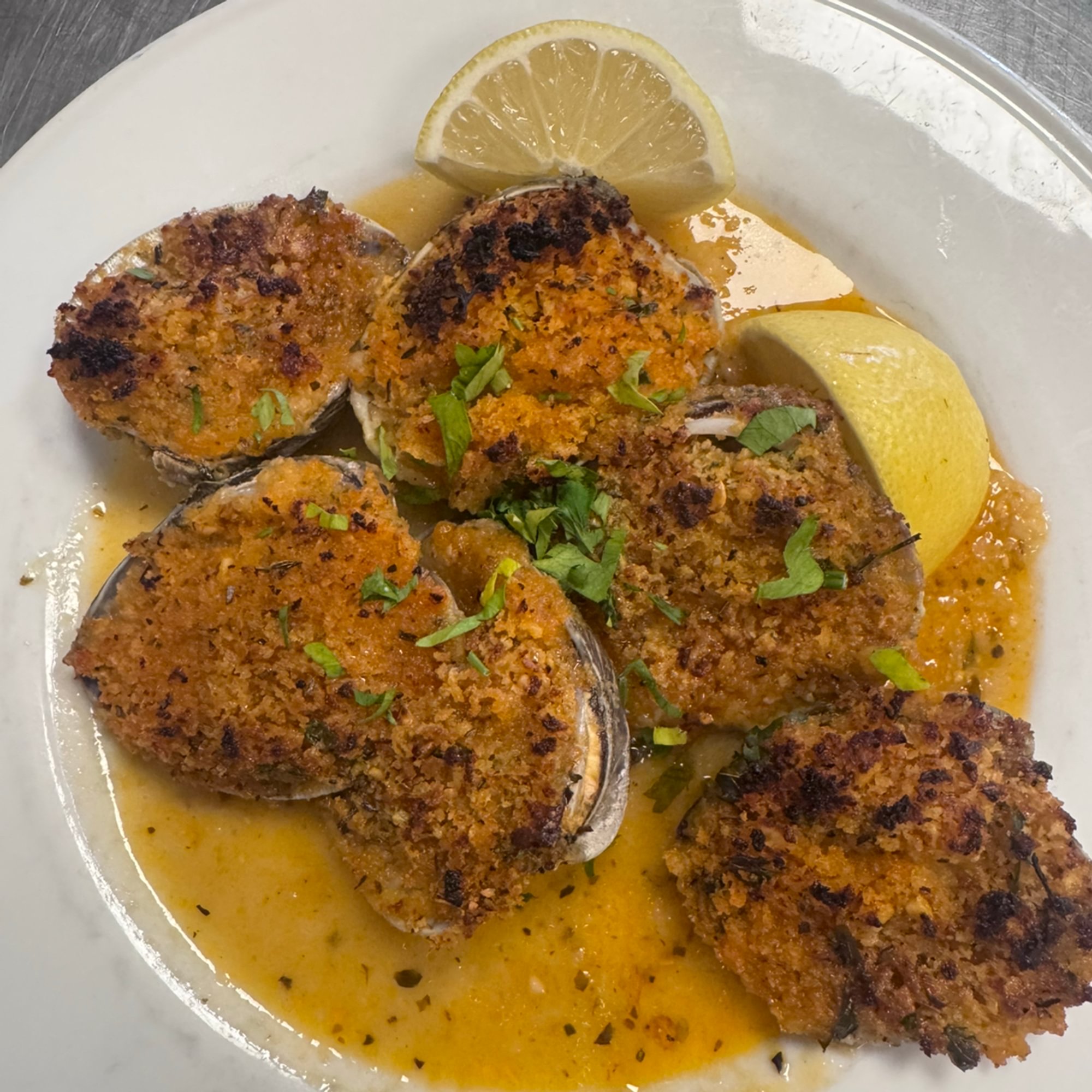 Baked Clams Oreganata