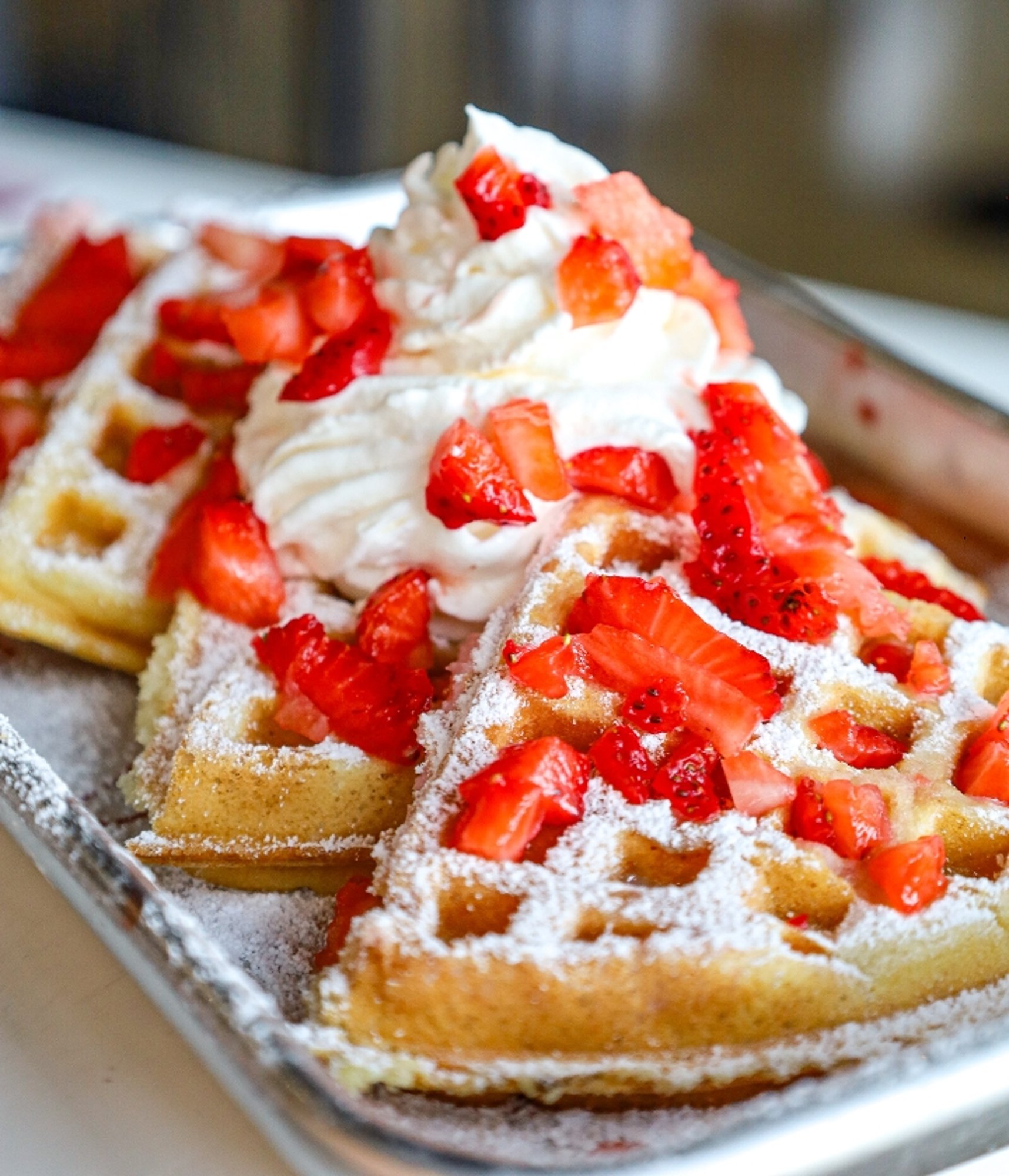 Strawberry Cheesecake Stuffed Waffle