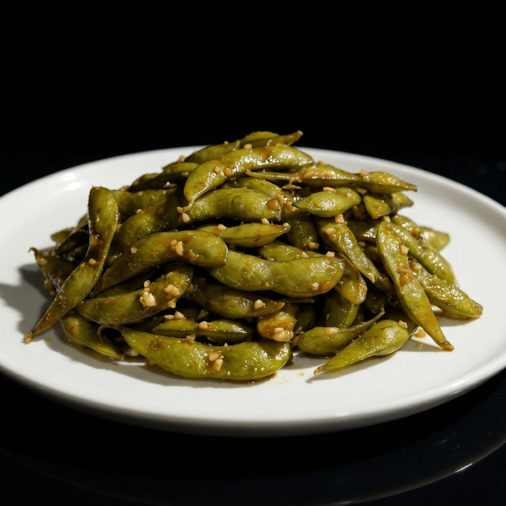 Spicy Garlic Edamame