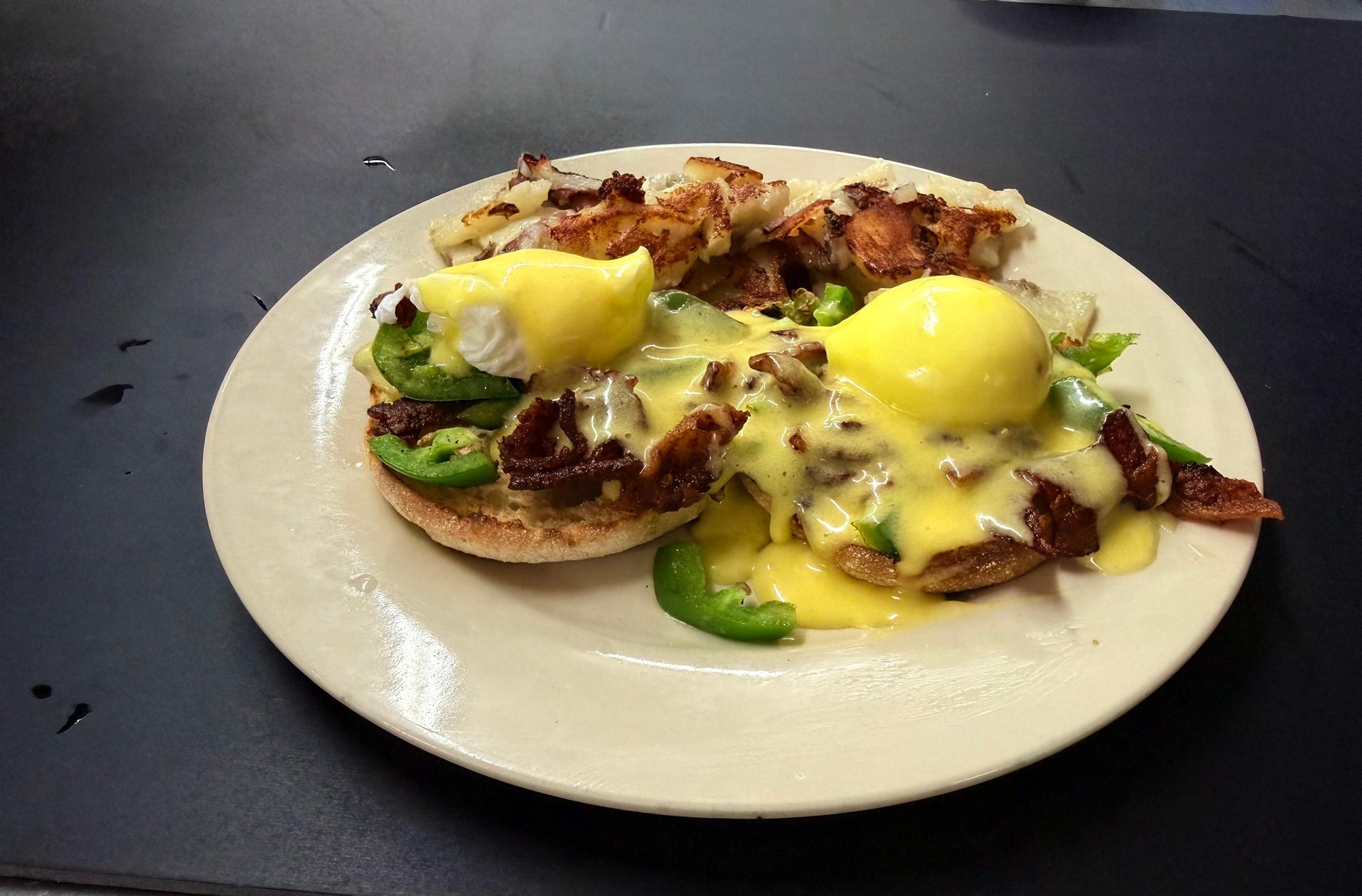 Bacon Jalapeno Benedict