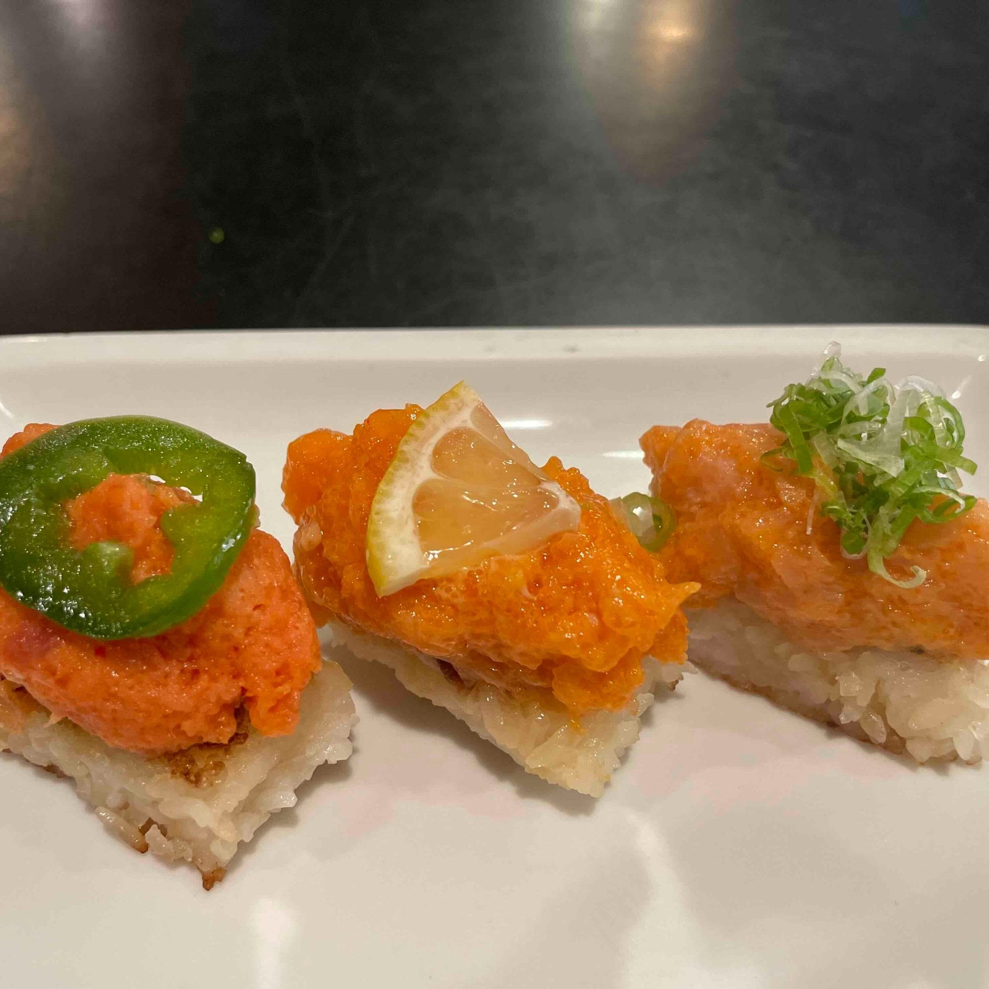 New ! Spicy TRIO Crispy Rice Plate