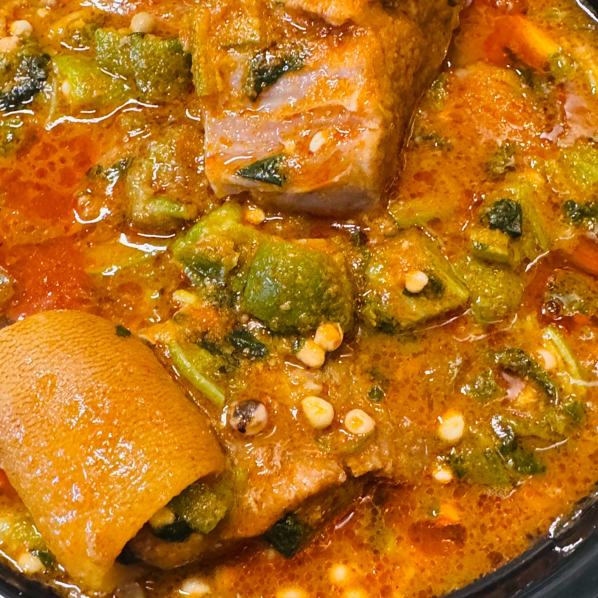 Okra Soup + Goat
