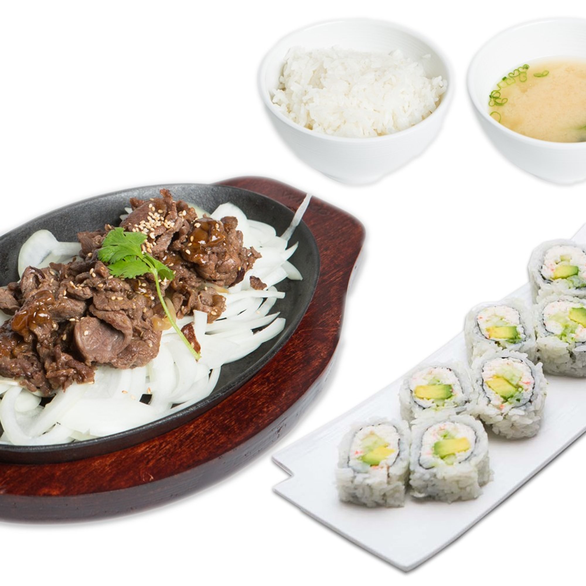 Beef Teriyaki & CA Roll