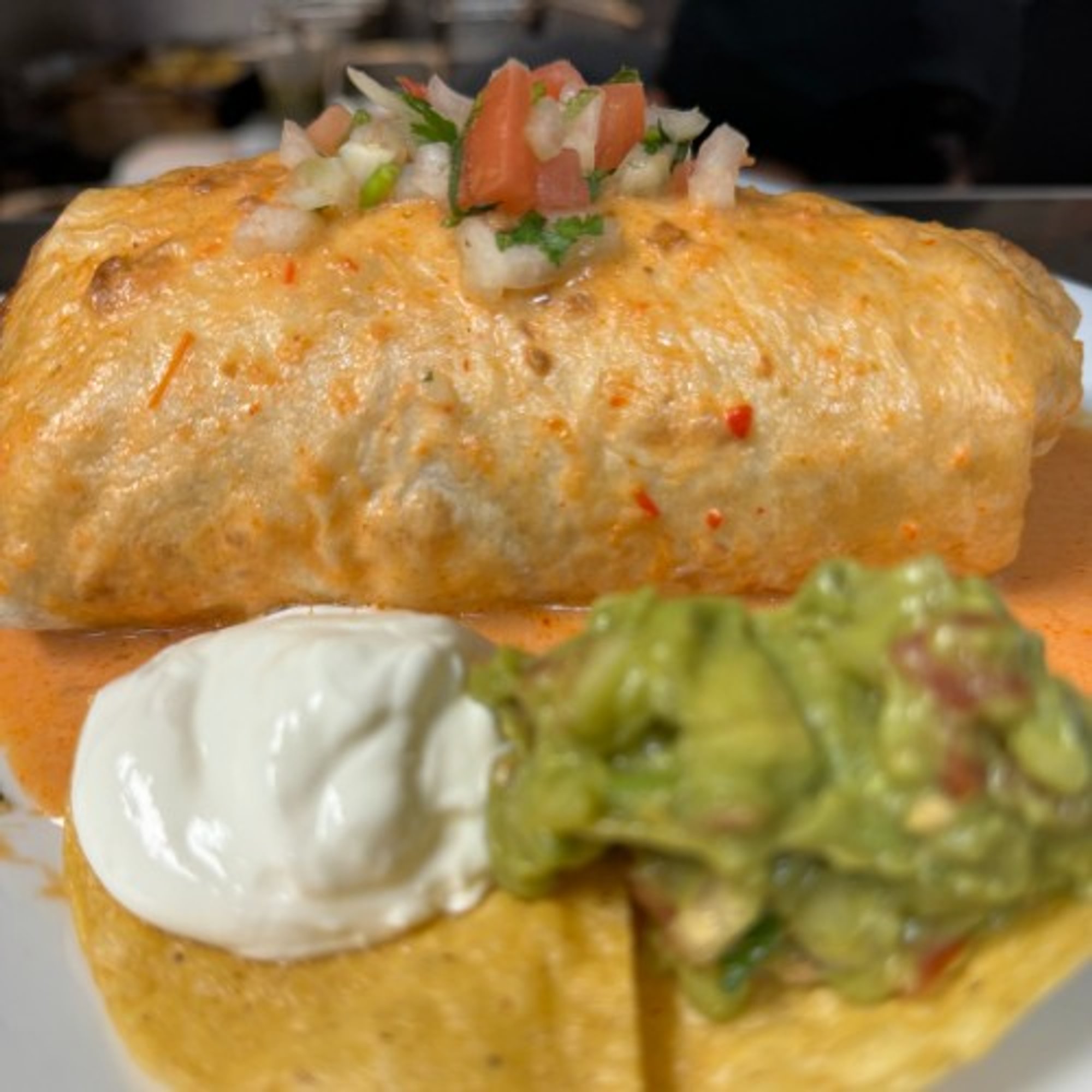 Shrimp Burrito Mojado Dinner