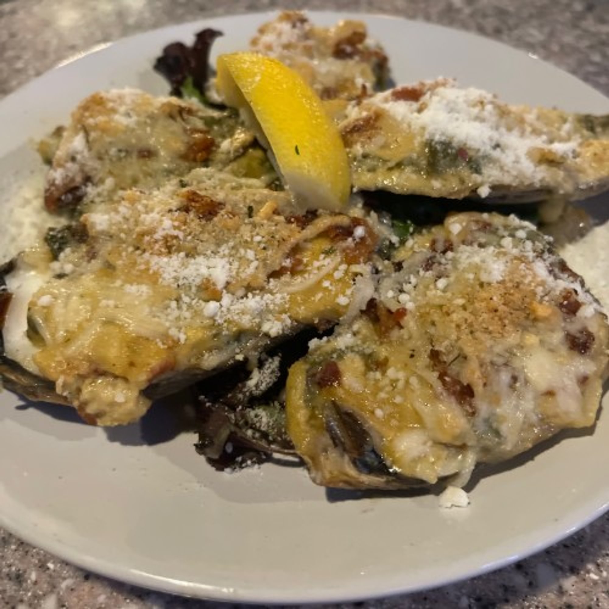 Dinner Oysters Rockefeller Plate