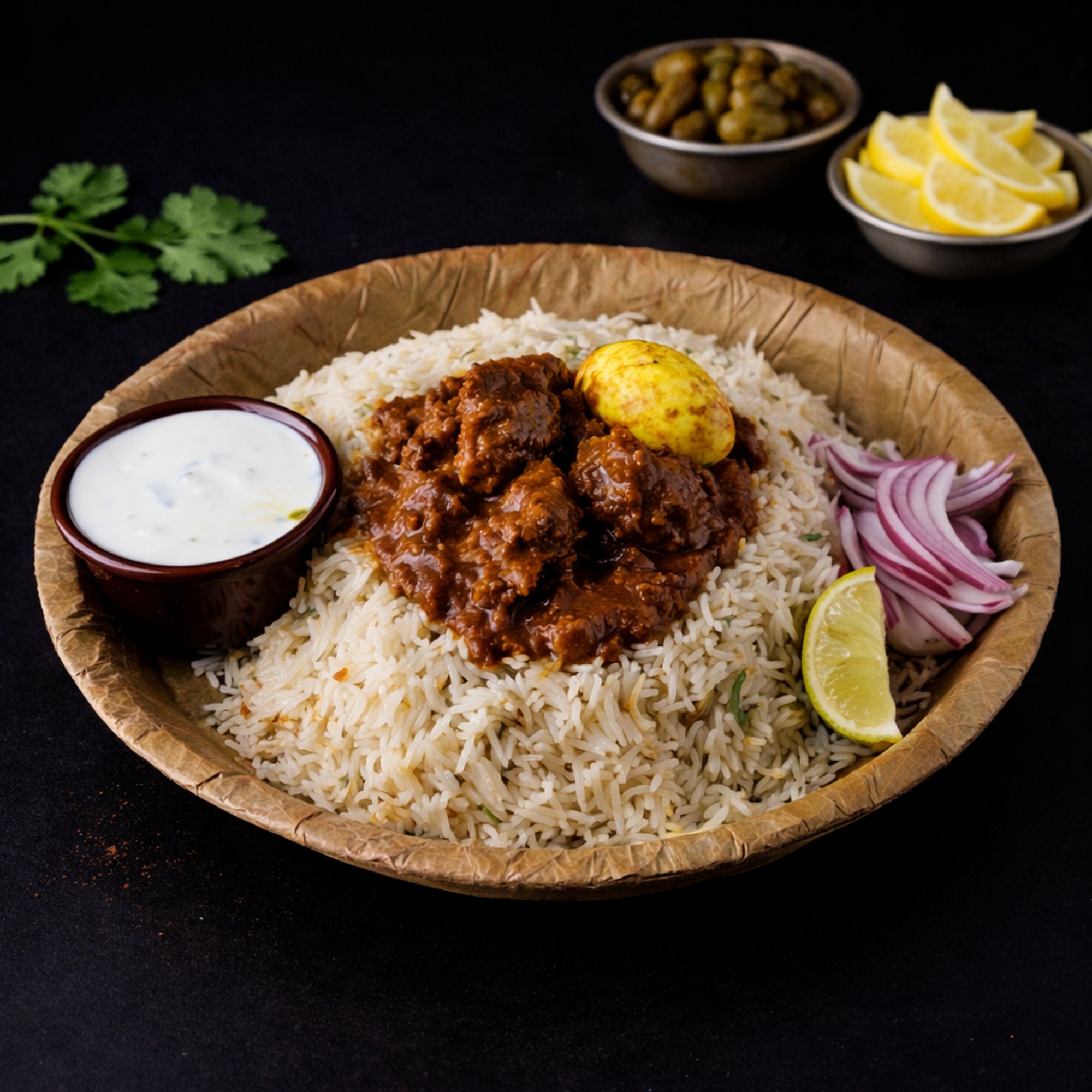Ulavacharu Goat Pulao (Horse Gram Goat Pulao)