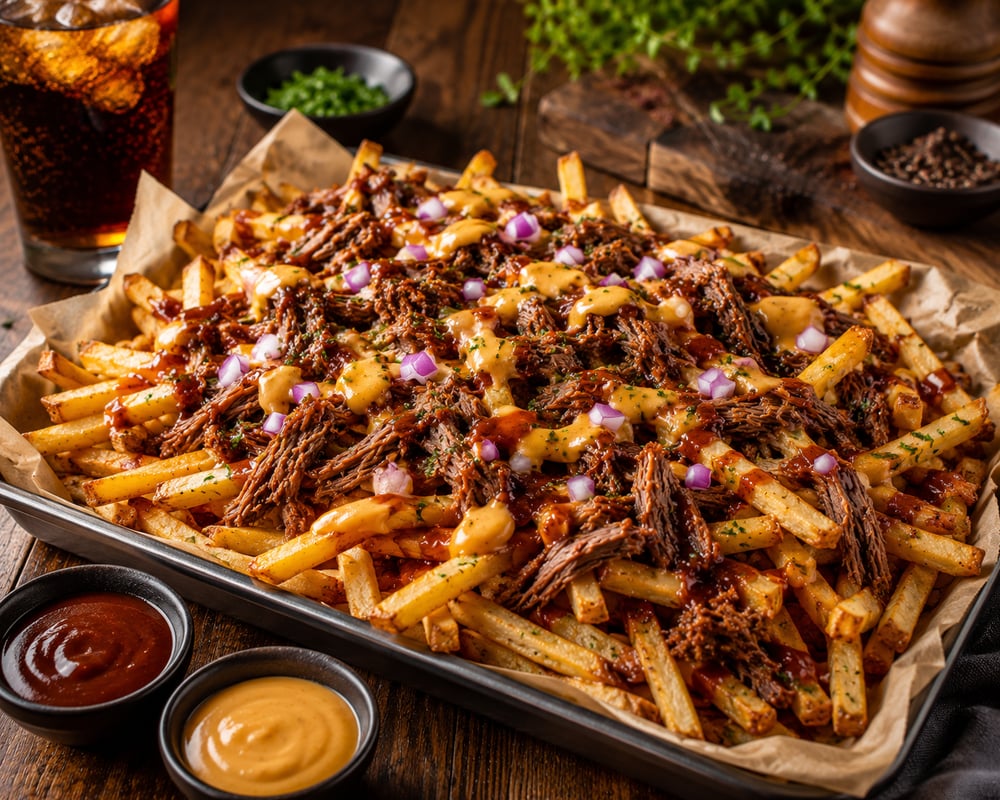 Loaded Shredded Beef French Fries