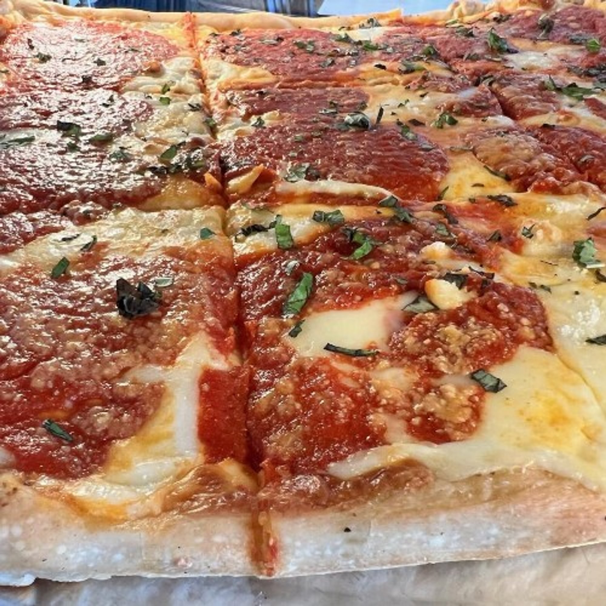 Sicilian Margherita Pizza Slice