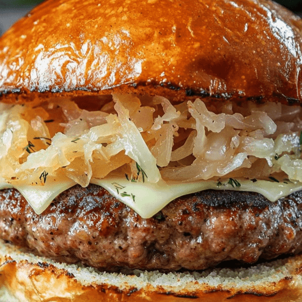 Sauerkraut Cheeseburger