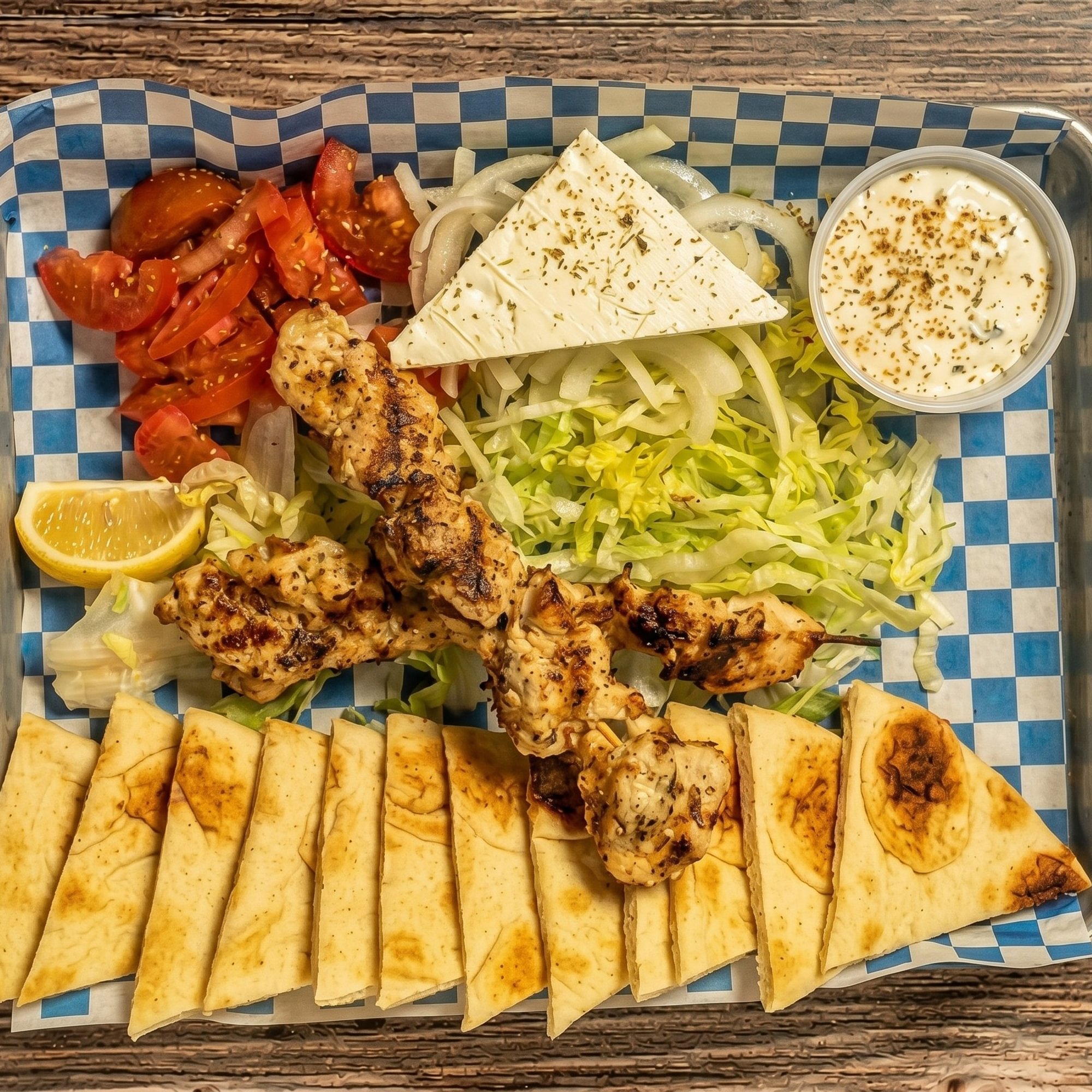 Chicken Souvlaki Plate