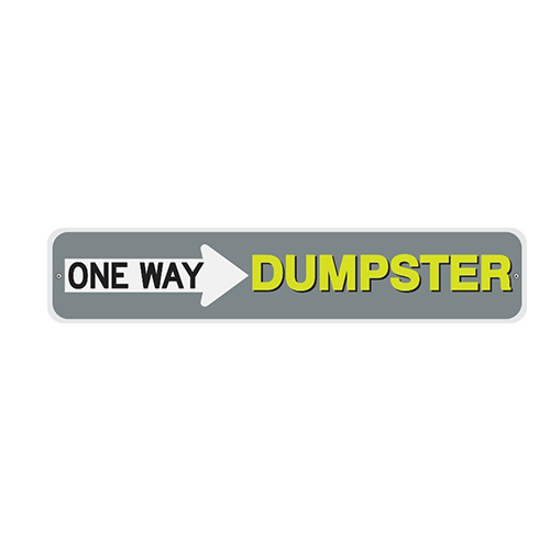One Way Dumpster Logo