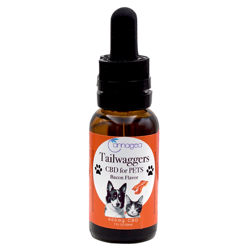 Tailwaggers Calming CBD Oil for Dogs & Cats 600mg Bacon Flavor