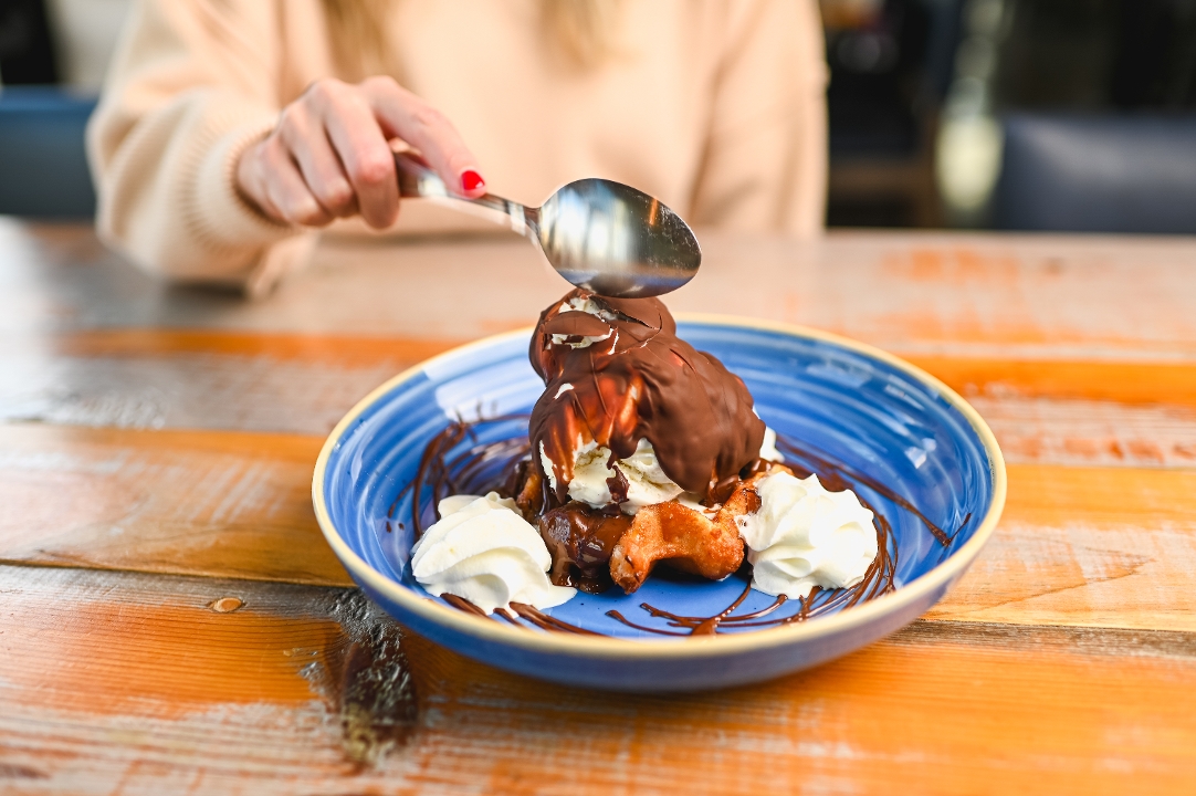 Churro Waffle Sundae