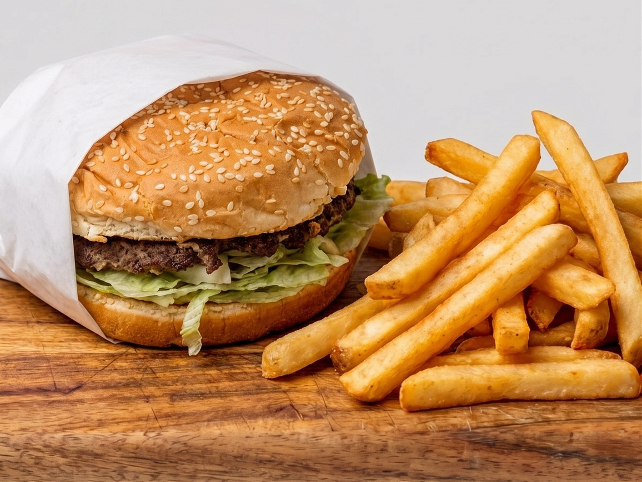 Hamburger & Fries