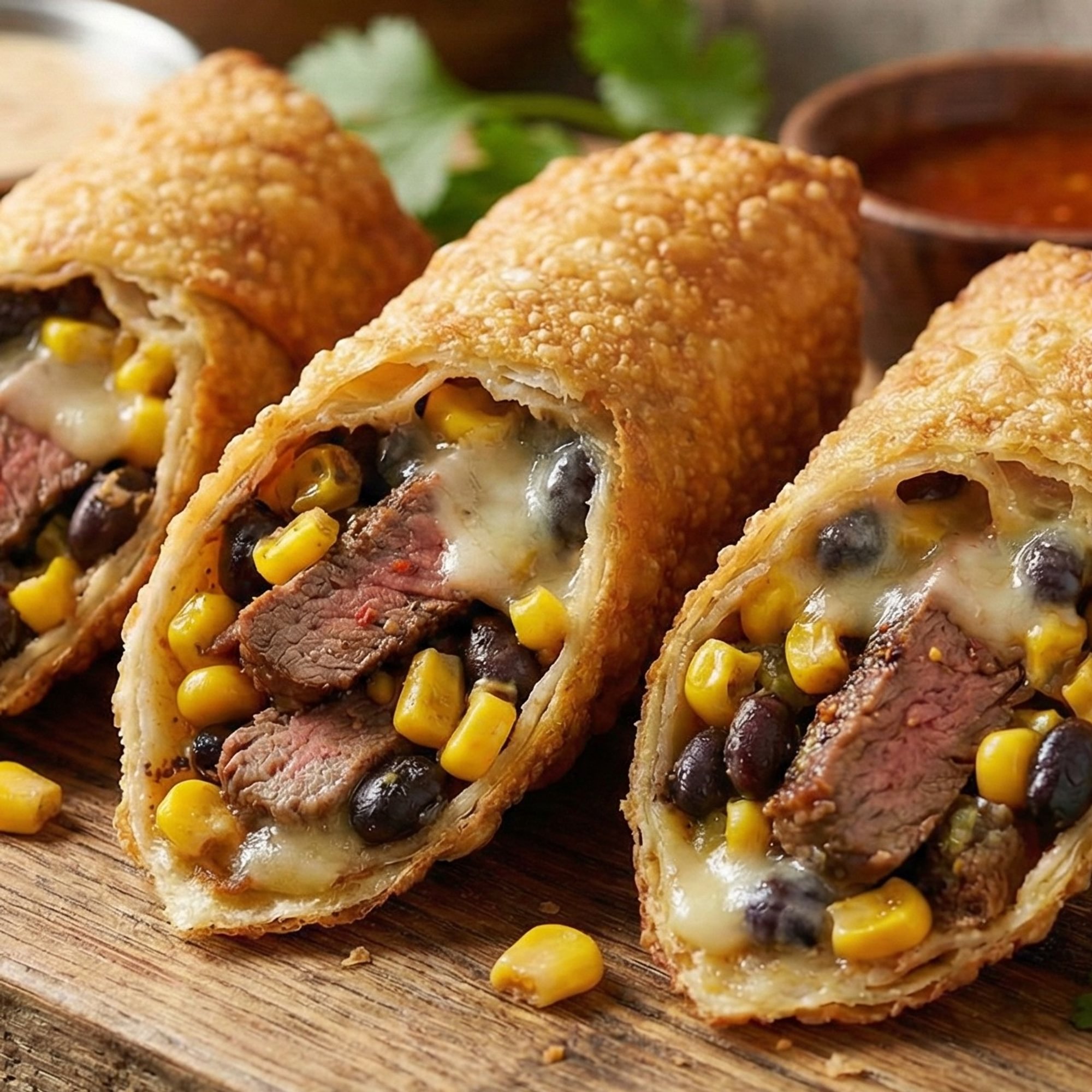 Mexican Steak Egg Rolls (4)